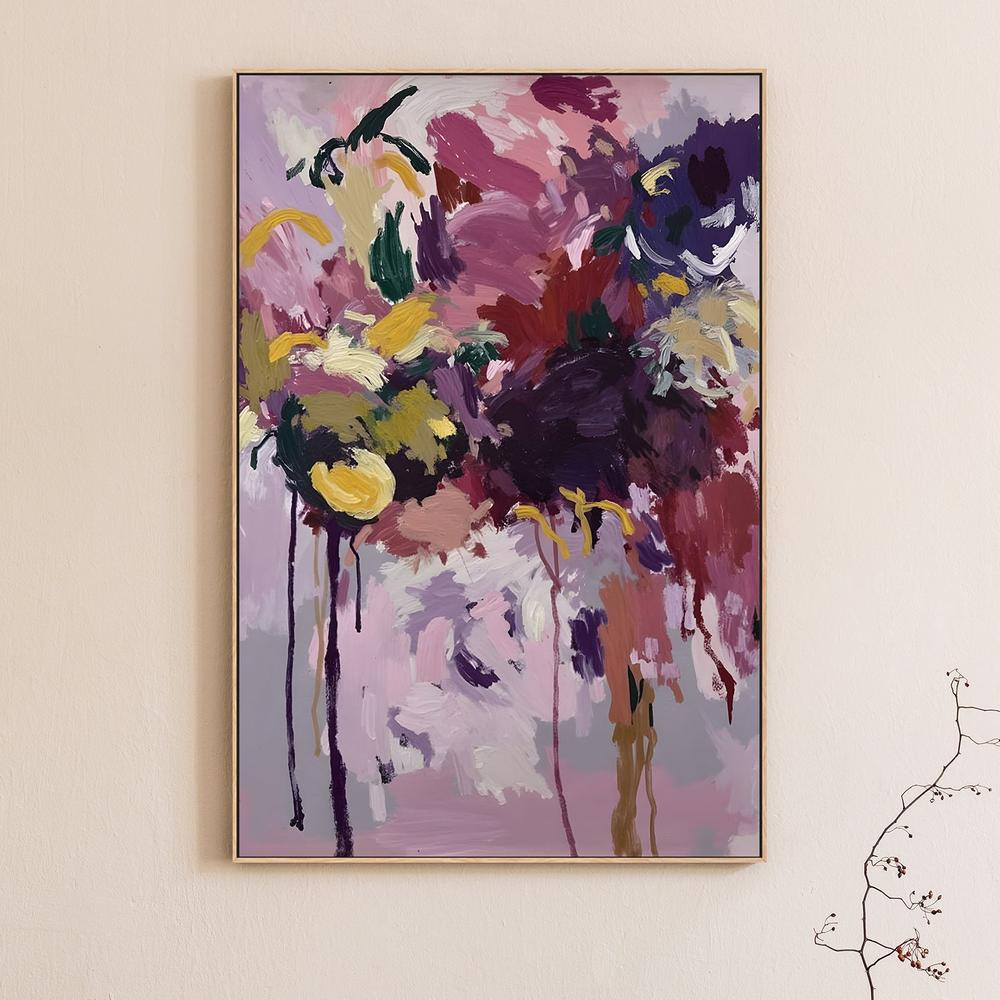 Vibrant Abstract Blooms-by-Edie-wall-art-print-canvas-poster-framed-Gioia