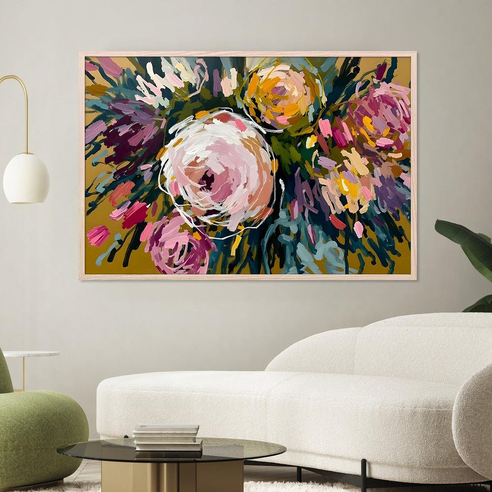 Vibrant Abstract Flowers-by-Edie-wall-art-print-canvas-poster-framed-Gioia