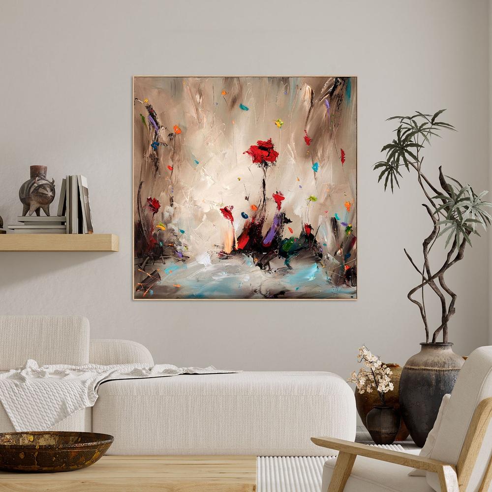 Vibrant Abstract Flowers-by-Stanislav Lazarov-wall-art-print-canvas-poster-framed-Gioia