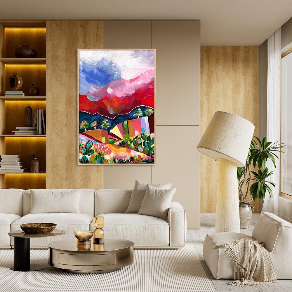 Vibrant Desert Landscape-by-Dirkie Nell-wall-art-print-canvas-poster-framed-Gioia