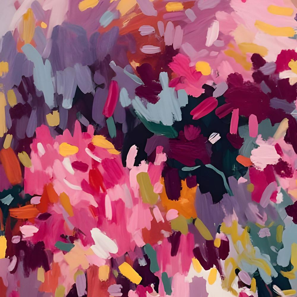 Vibrant Floral Abstract-by-Edie-wall-art-print-canvas-poster-framed-Gioia
