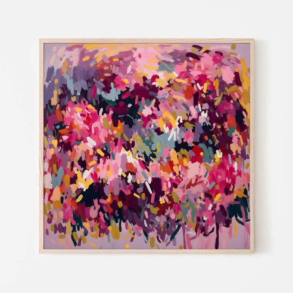 Vibrant Floral Abstract-by-Edie-wall-art-print-canvas-poster-framed-Gioia