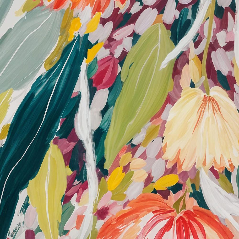 Vibrant Floral Cascade-by-Edie-wall-art-print-canvas-poster-framed-Gioia