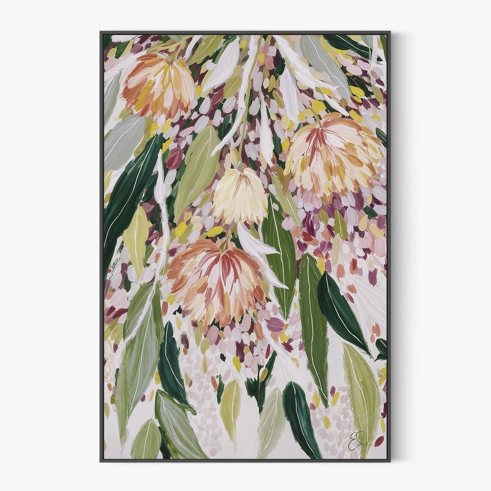 Vibrant Floral Cascade, Style B-by-Edie-wall-art-print-canvas-poster-framed-Gioia