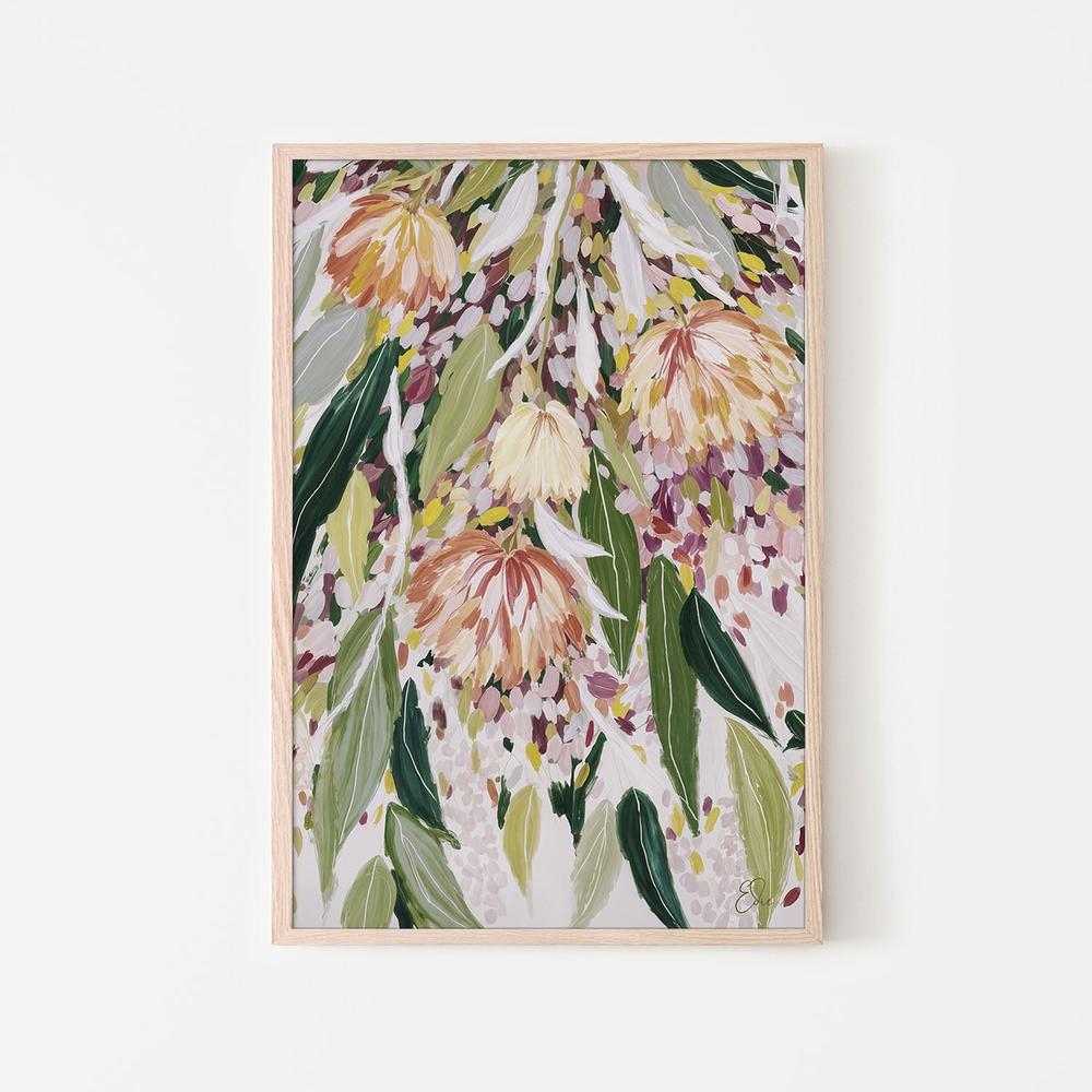 Vibrant Floral Cascade, Style B-by-Edie-wall-art-print-canvas-poster-framed-Gioia