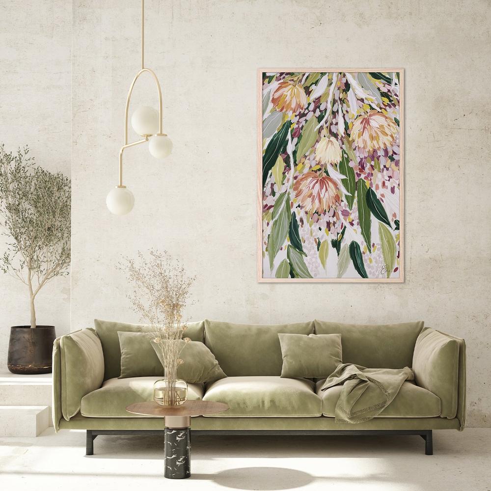 Vibrant Floral Cascade, Style B-by-Edie-wall-art-print-canvas-poster-framed-Gioia