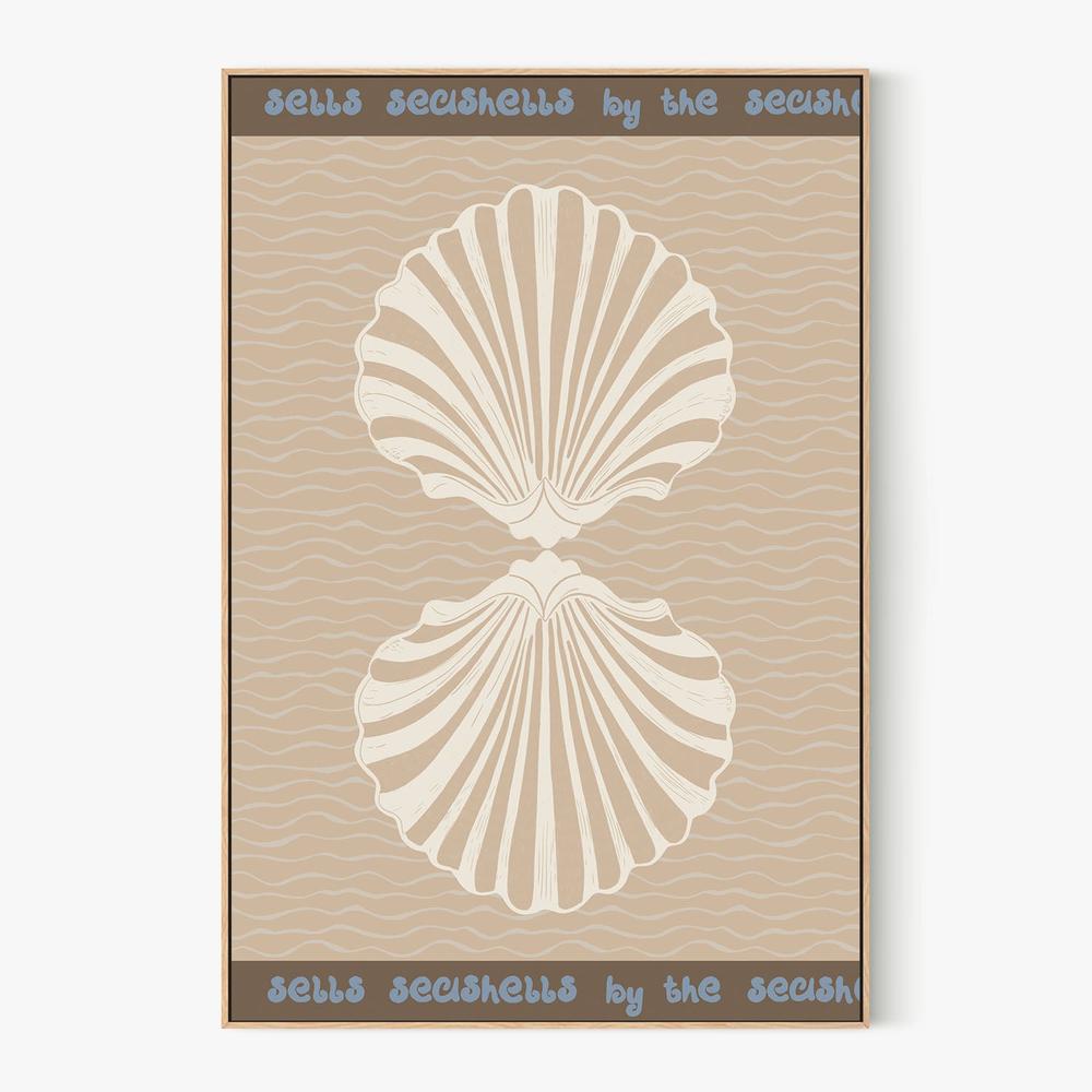Vintage Coastal Seashells-by-Radhika Modi-wall-art-print-canvas-poster-framed-Gioia