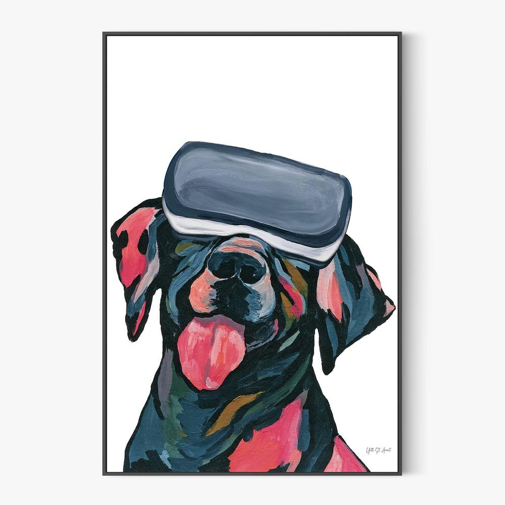 VR Labrador-by-Yvette St. Amant-wall-art-print-canvas-poster-framed-Gioia