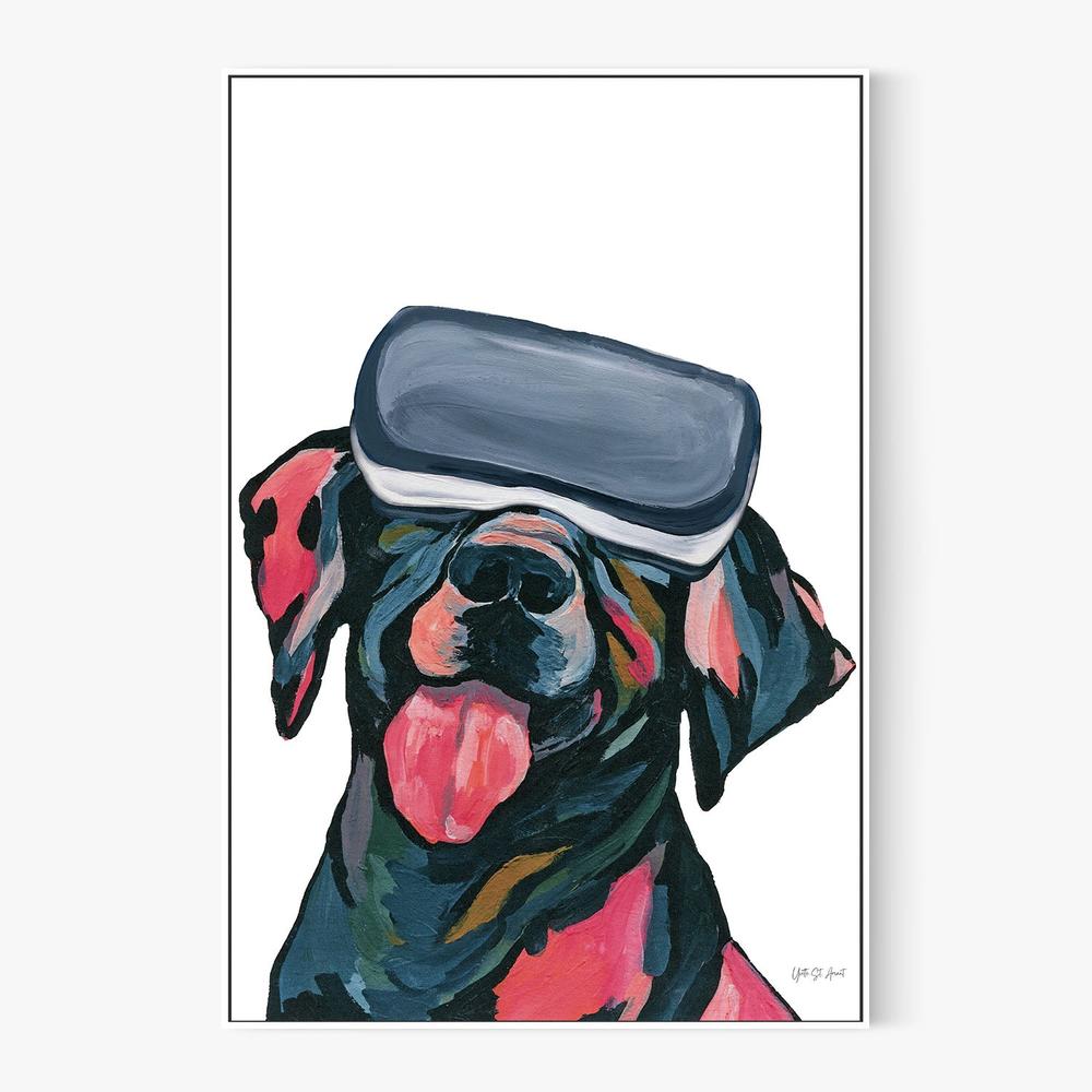 VR Labrador-by-Yvette St. Amant-wall-art-print-canvas-poster-framed-Gioia