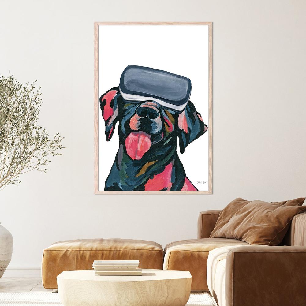 VR Labrador-by-Yvette St. Amant-wall-art-print-canvas-poster-framed-Gioia