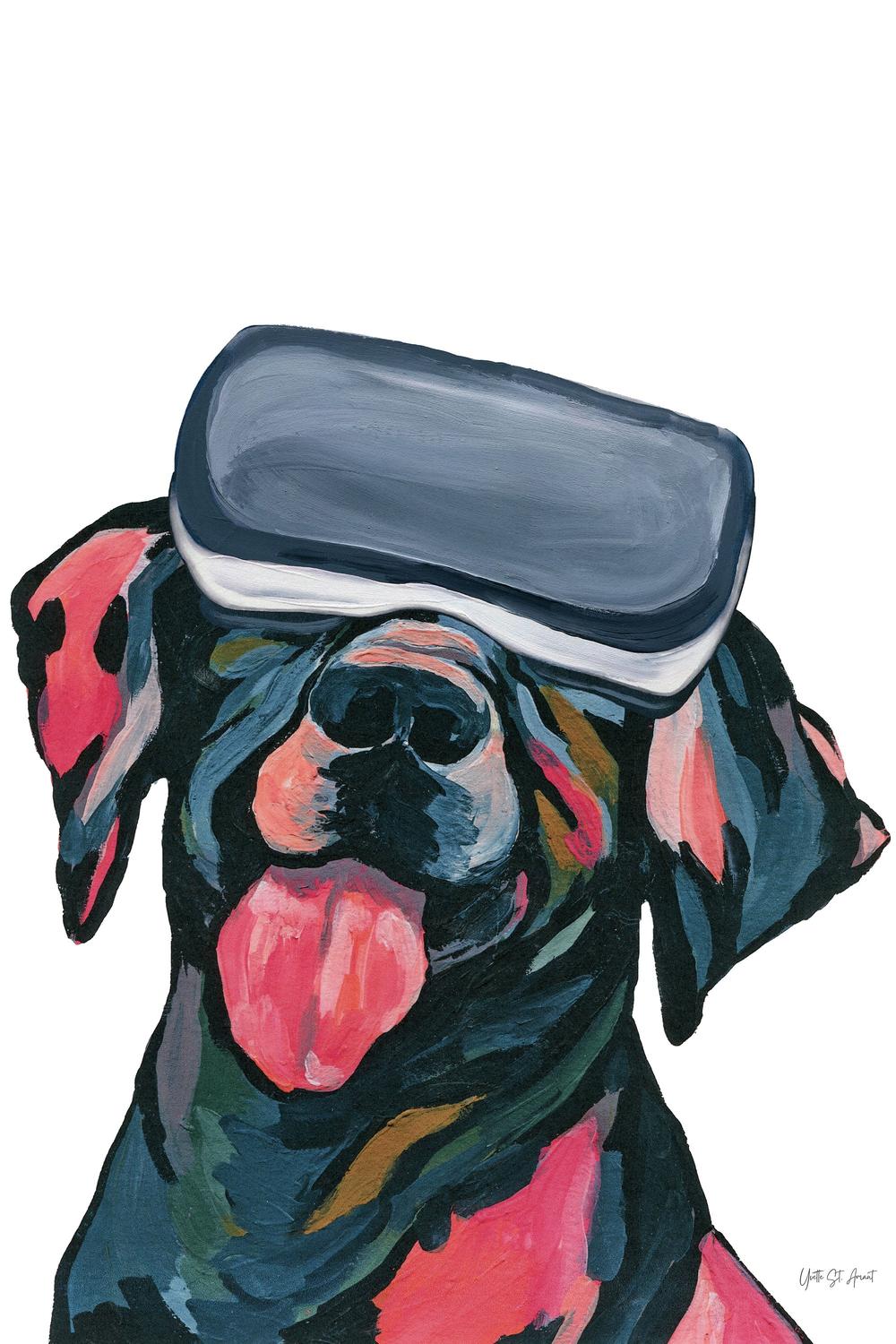 VR Labrador-by-Yvette St. Amant-wall-art-print-canvas-poster-framed-Gioia