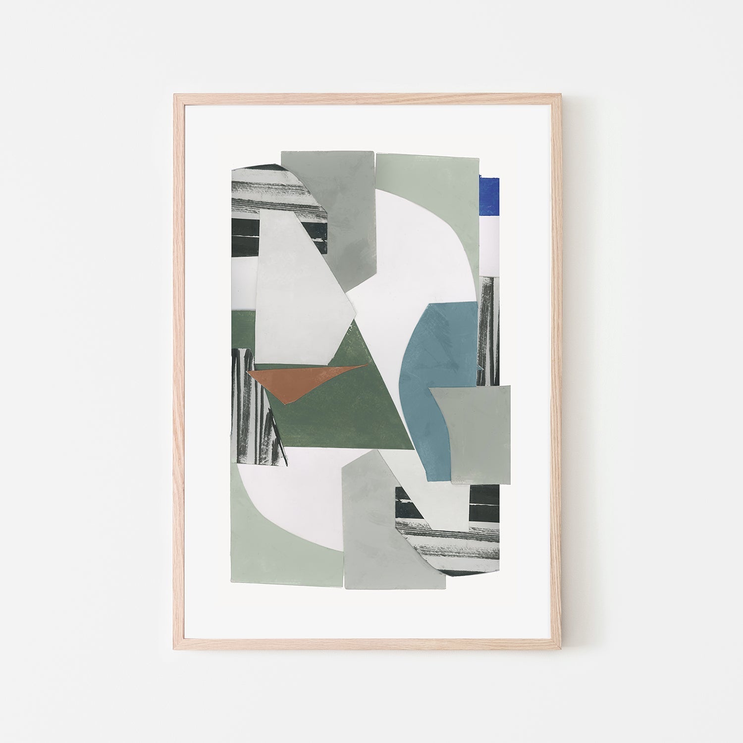 wall-art-print-canvas-poster-framed-A Blue Green Abstract Jugs , Style C, By Cartissi , By cartissi-6