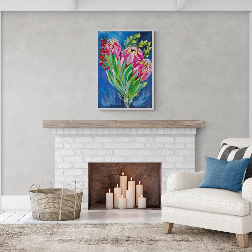 wall-art-print-canvas-poster-framed-A Bunch Of Proteas-by-Lia Nell-Gioia Wall Art