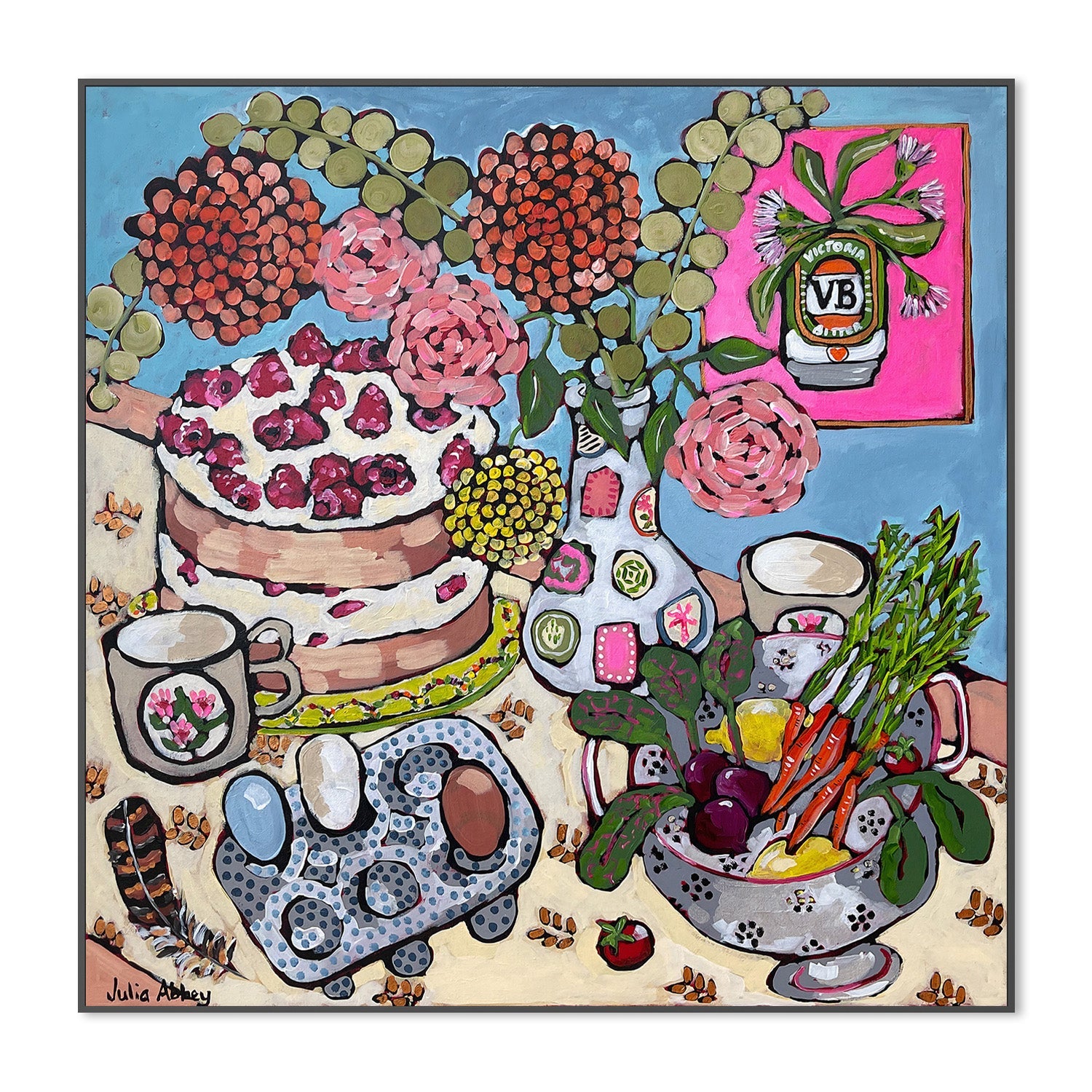 wall-art-print-canvas-poster-framed-A Country Table , By Julia Abbey-3