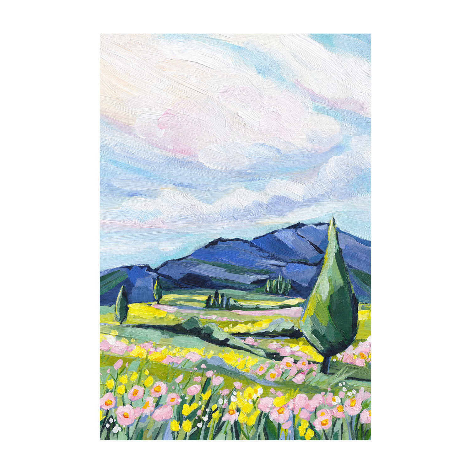 wall-art-print-canvas-poster-framed-A Day In The Countryside , By Lia Nell-1