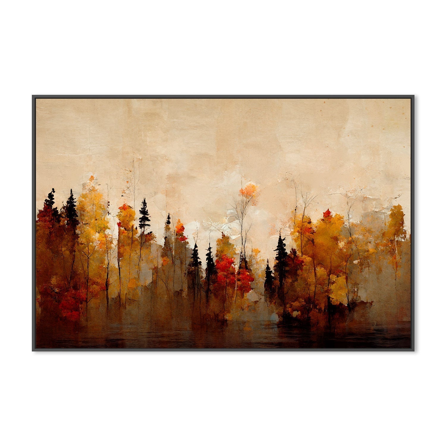 wall-art-print-canvas-poster-framed-A Forest In Autumn , By Treechild-GIOIA-WALL-ART