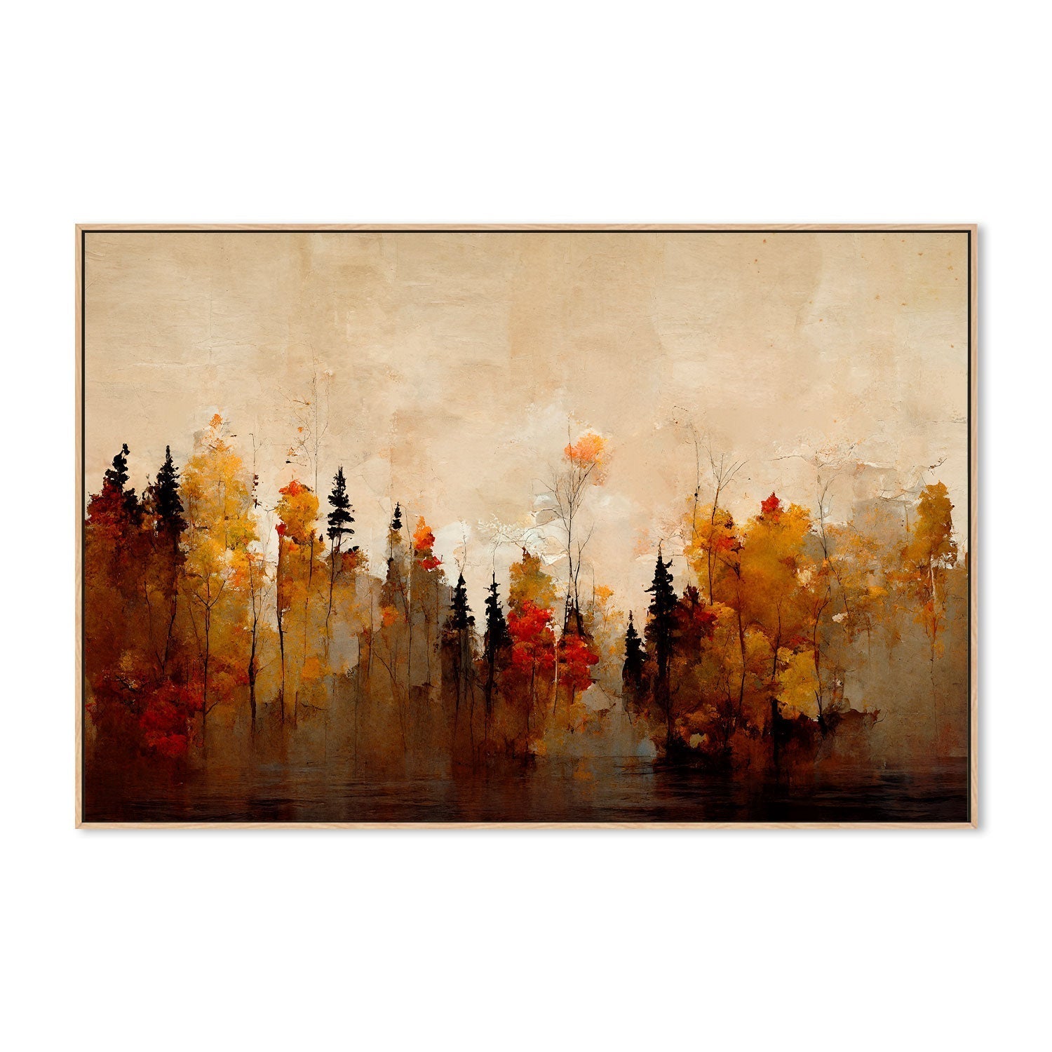 wall-art-print-canvas-poster-framed-A Forest In Autumn , By Treechild-GIOIA-WALL-ART