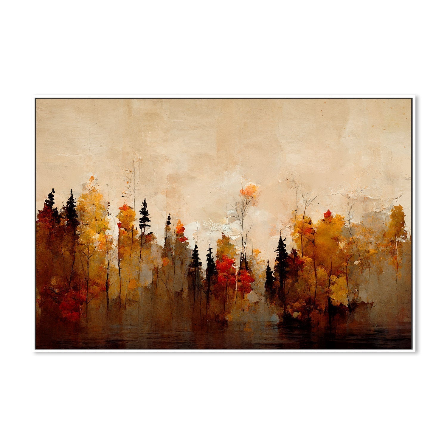 wall-art-print-canvas-poster-framed-A Forest In Autumn , By Treechild-GIOIA-WALL-ART