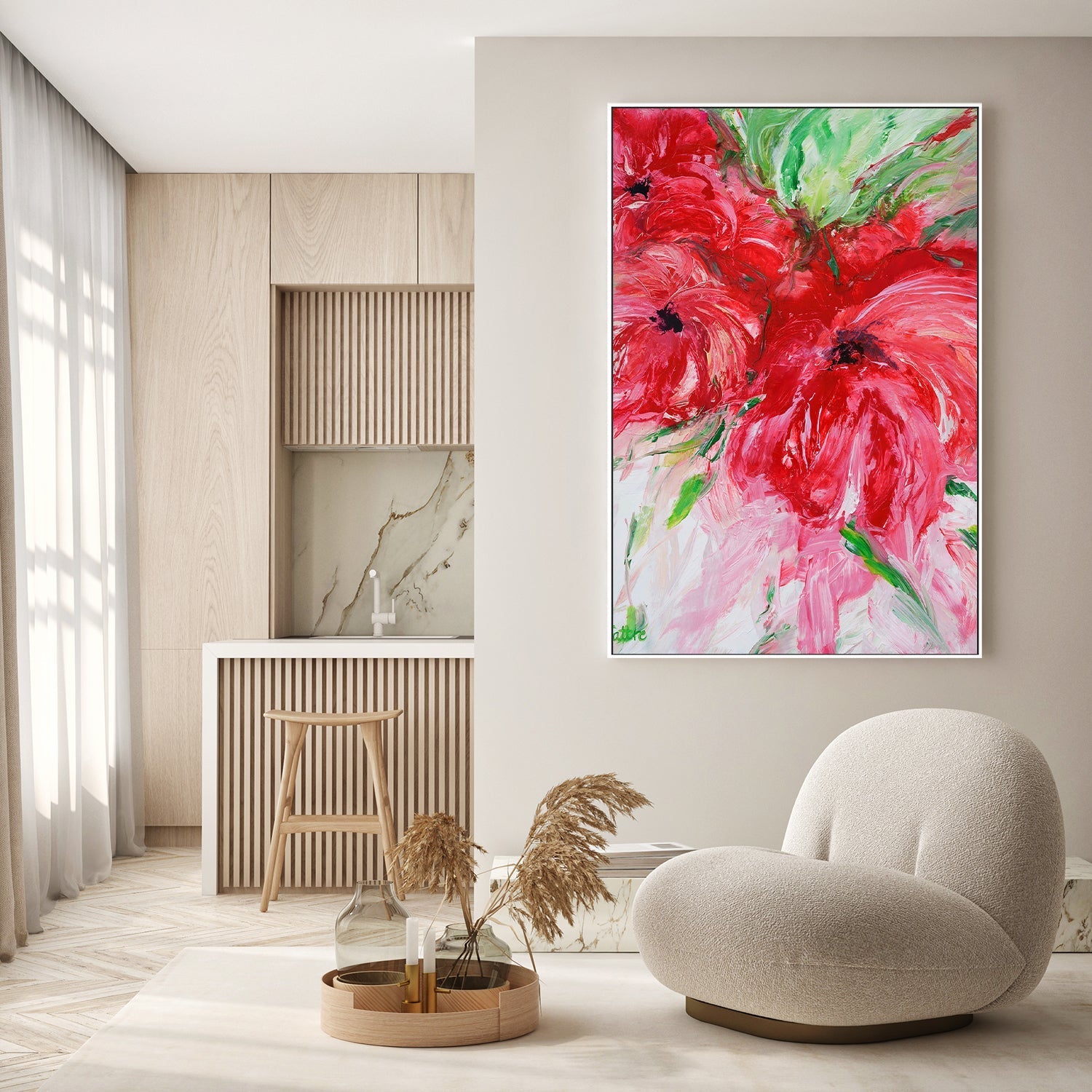 wall-art-print-canvas-poster-framed-A Garden Full Of Love , By Françoise Wattré-7