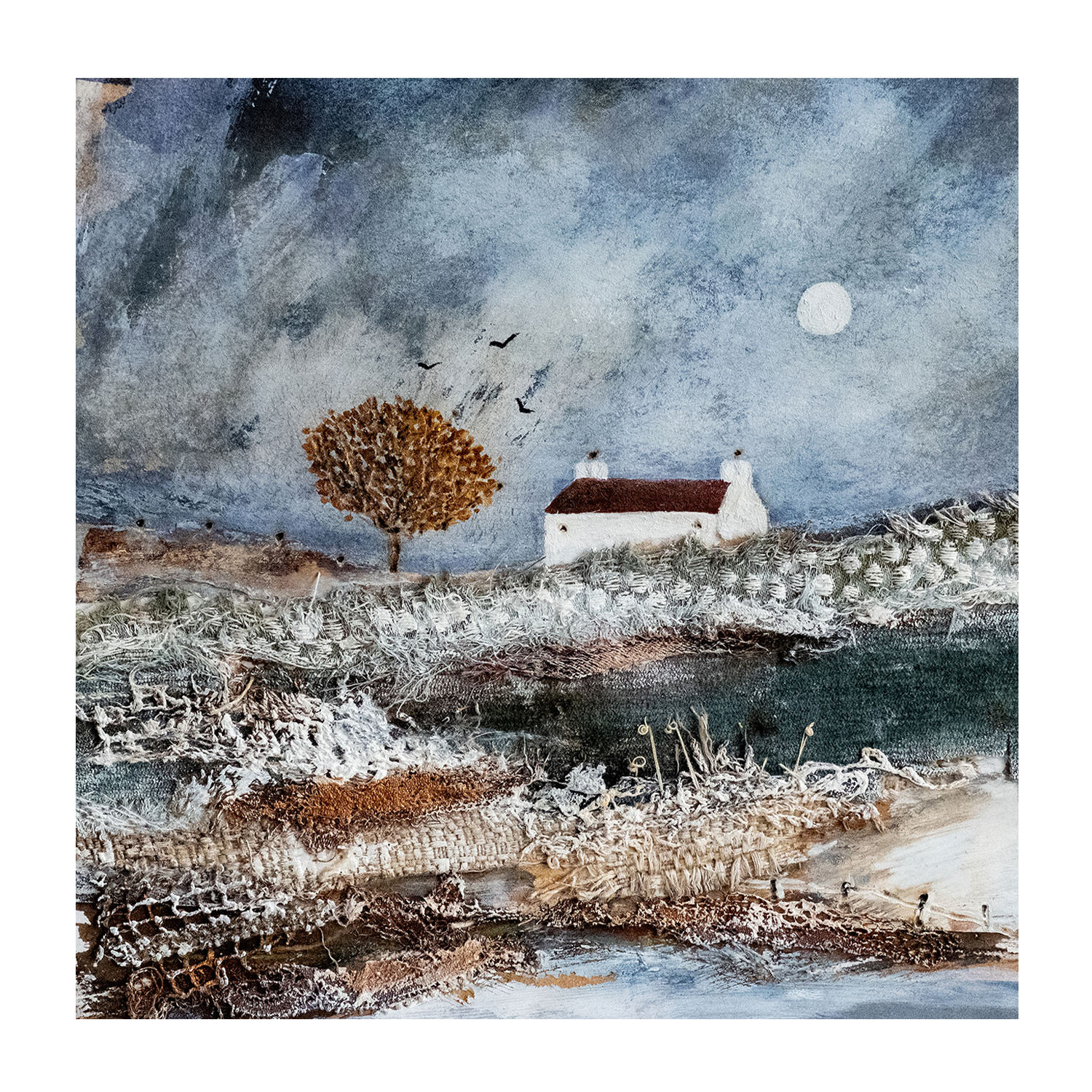 wall-art-print-canvas-poster-framed-A Gathering At Dusk , By Louise O'Hara-1