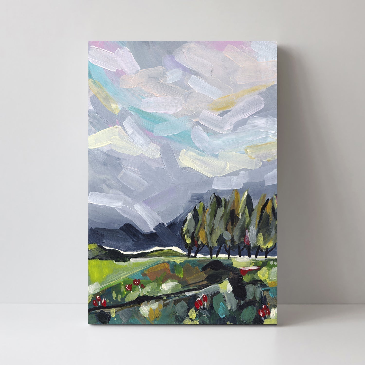 wall-art-print-canvas-poster-framed-A Grey Sky Beckons-by-Lia Nell-Gioia Wall Art