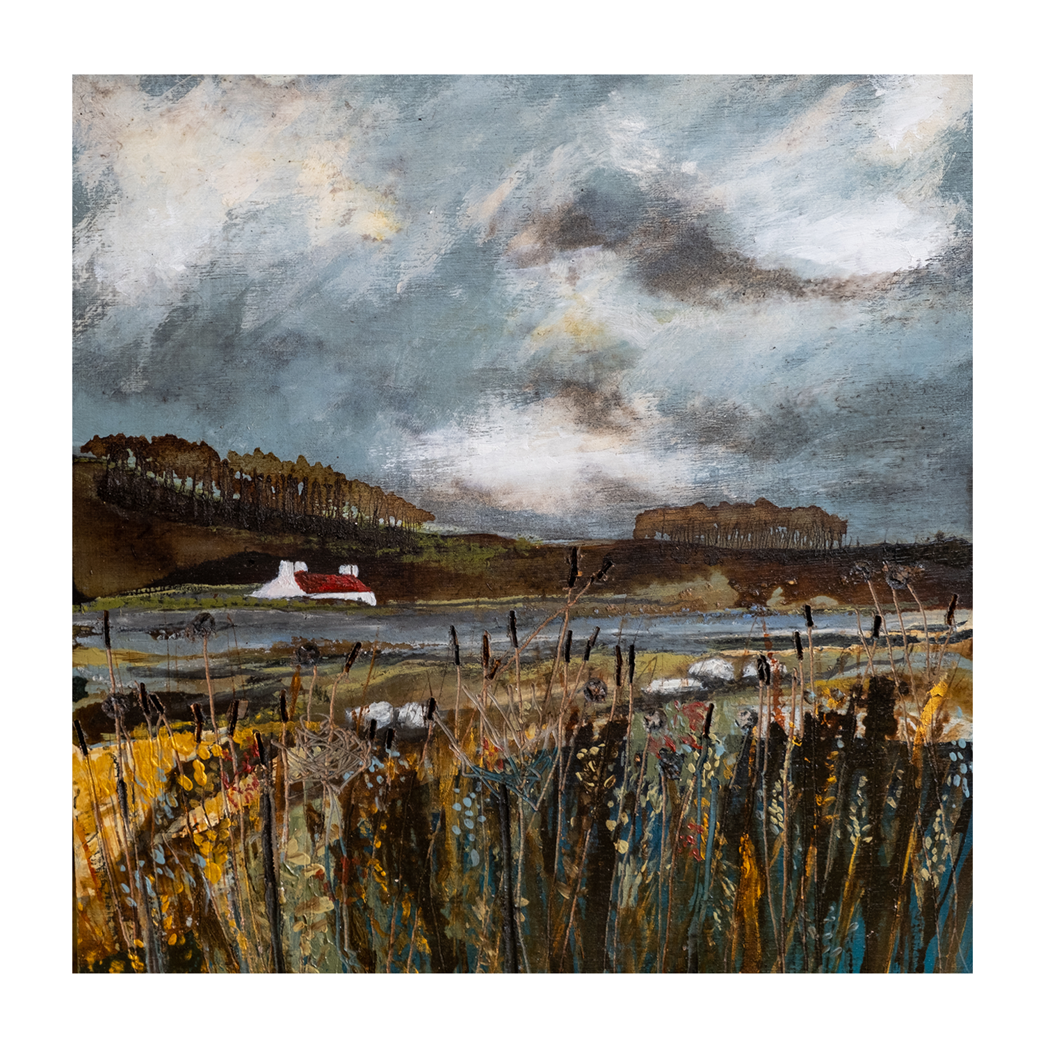 wall-art-print-canvas-poster-framed-A Little Croft House , By Louise O’Hara-1