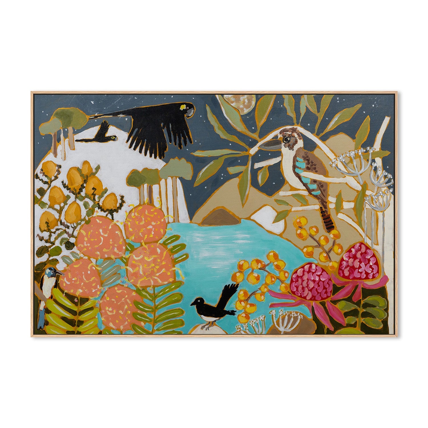 wall-art-print-canvas-poster-framed-A Moonlit Night-4