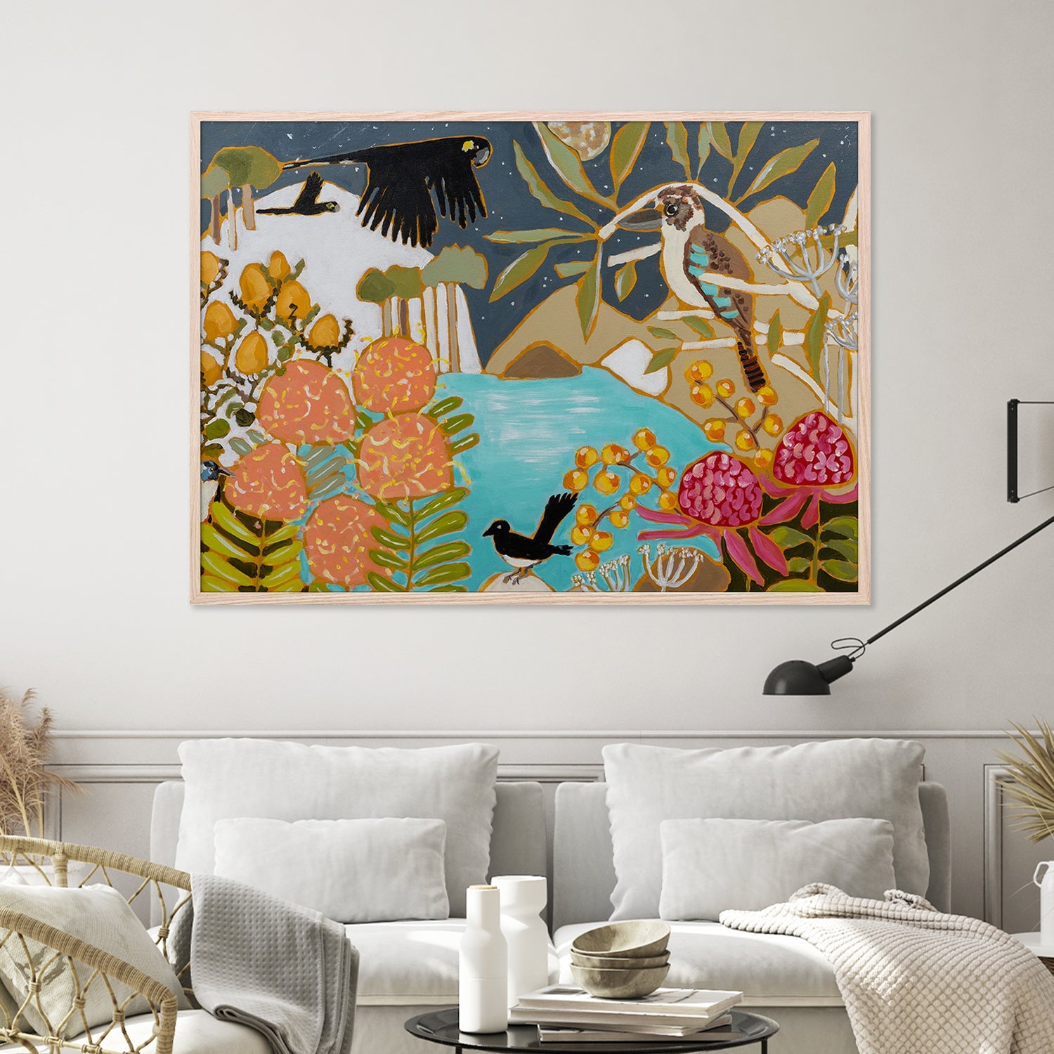 wall-art-print-canvas-poster-framed-A Moonlit Night-7