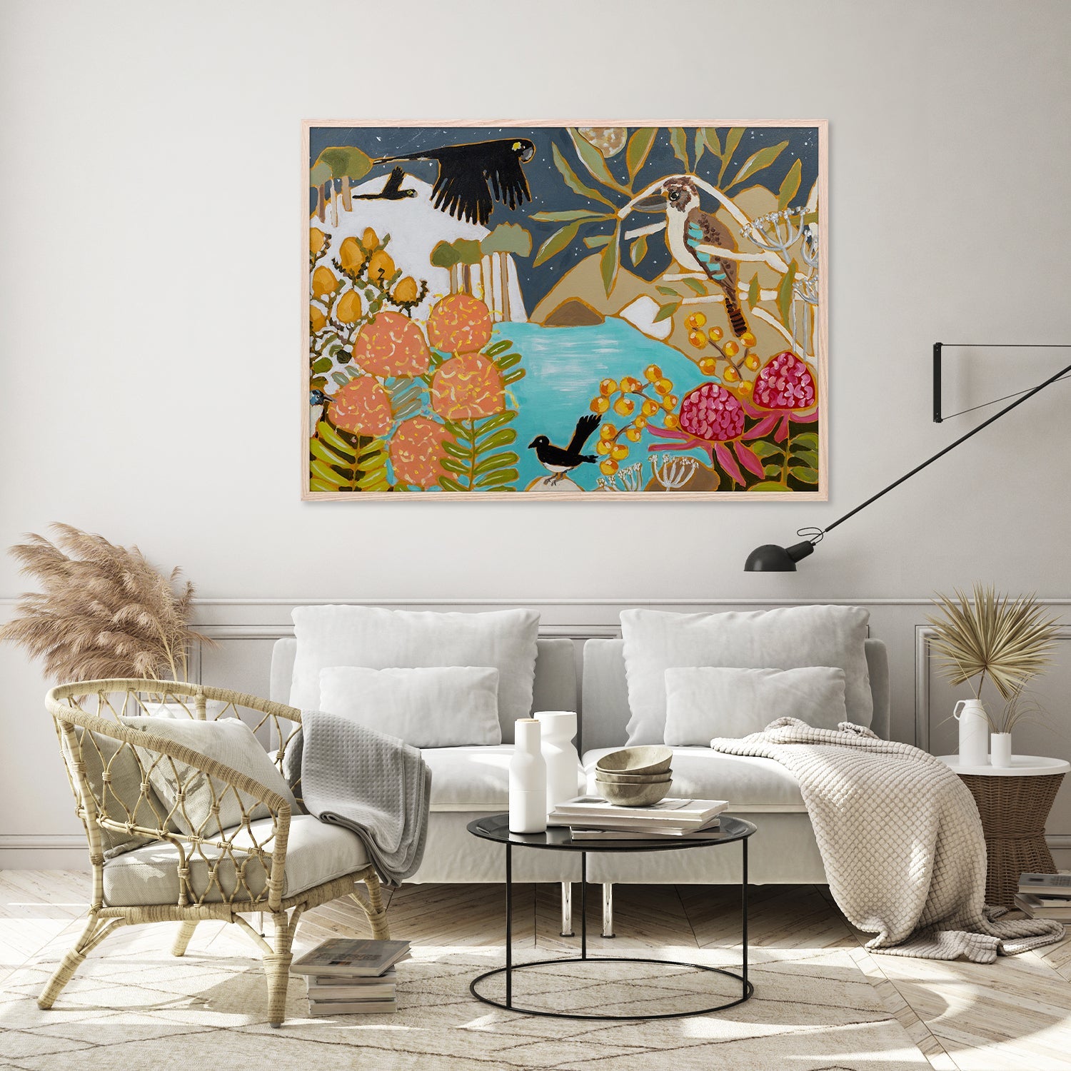 wall-art-print-canvas-poster-framed-A Moonlit Night-8