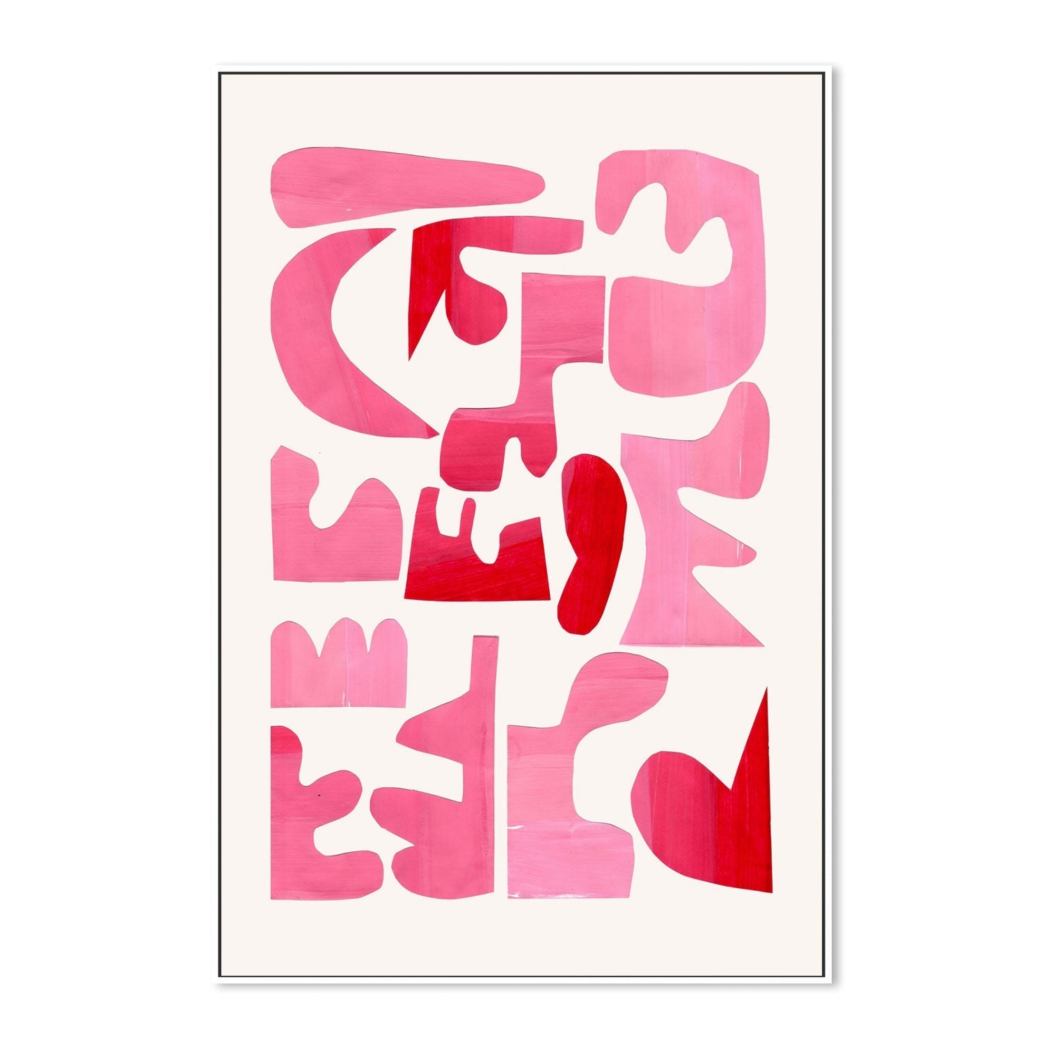 wall-art-print-canvas-poster-framed-A Pink Puzzle , By Ejaaz Haniff-GIOIA-WALL-ART