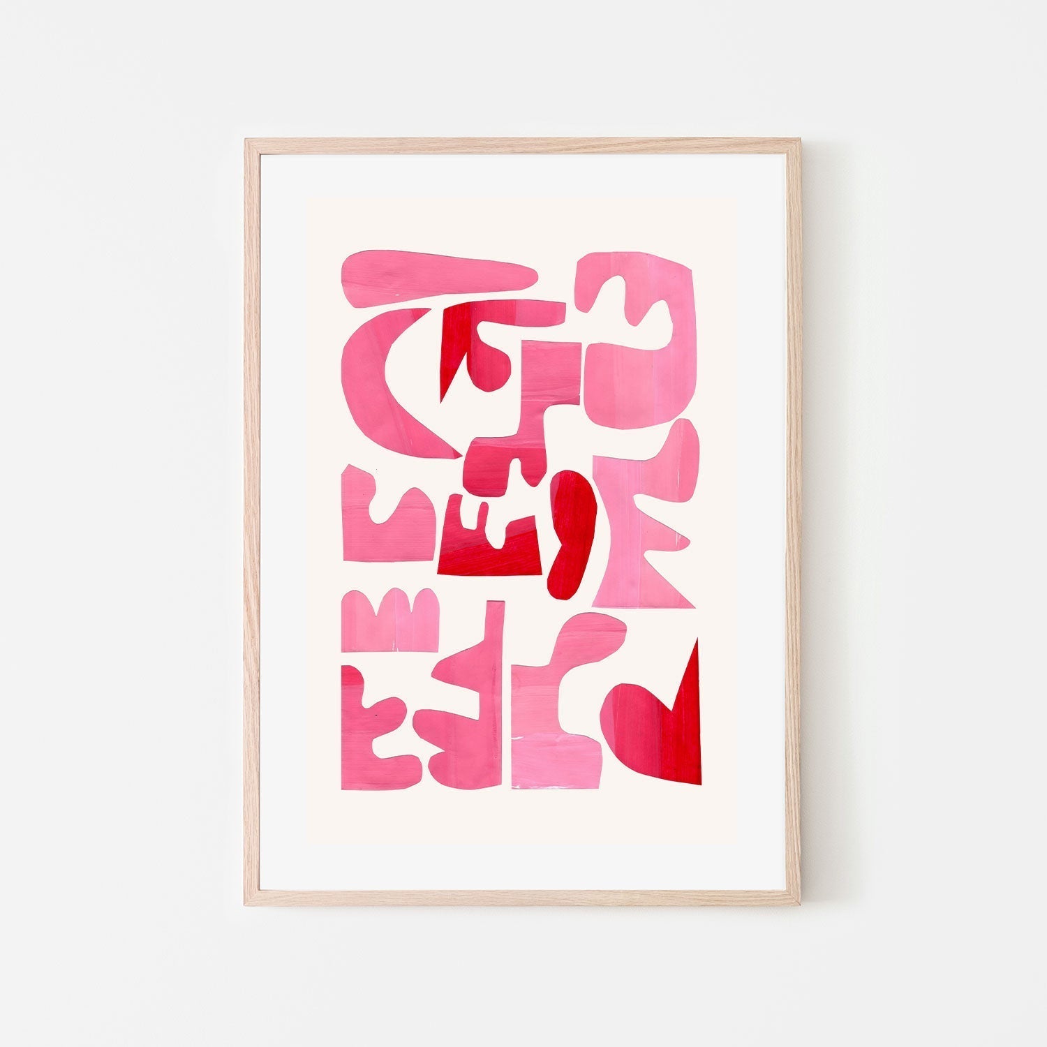 wall-art-print-canvas-poster-framed-A Pink Puzzle , By Ejaaz Haniff-GIOIA-WALL-ART