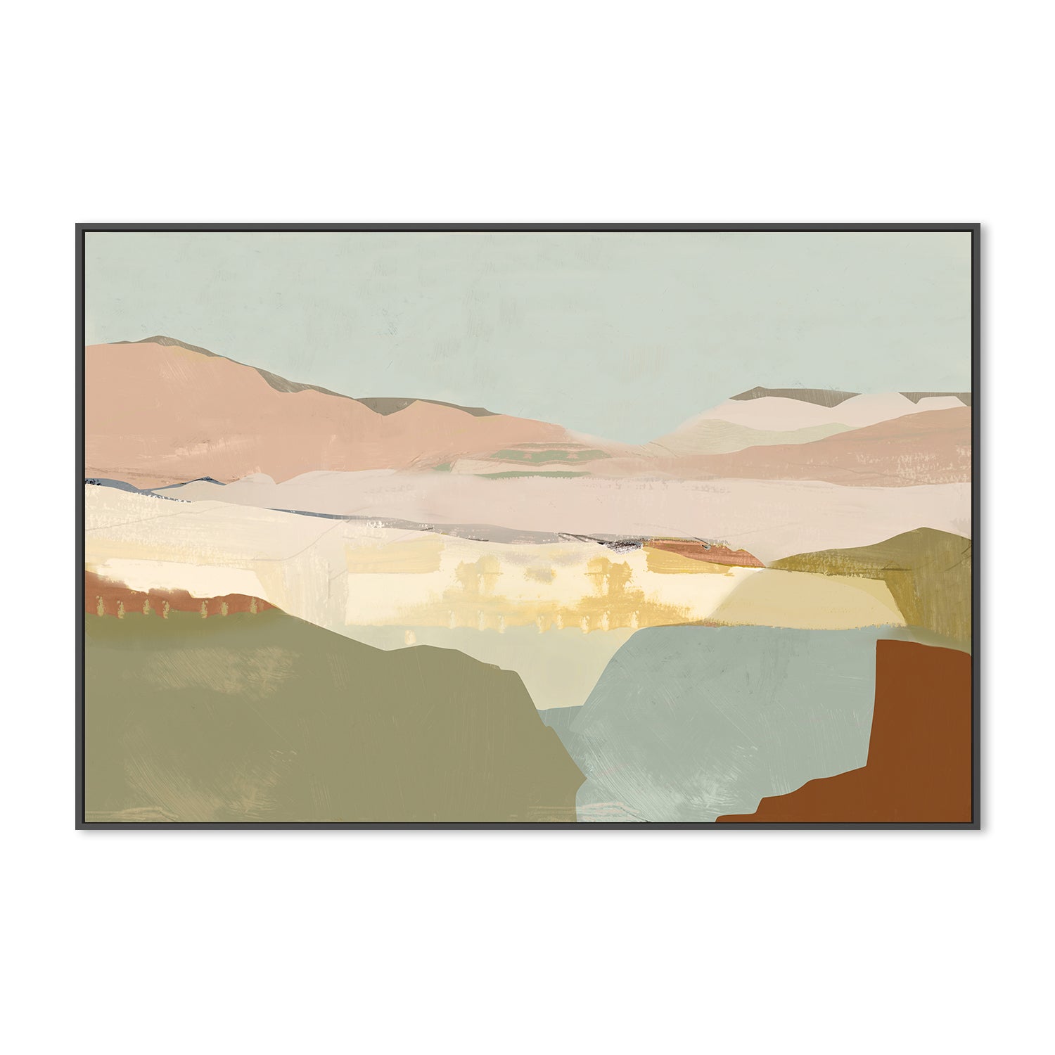 wall-art-print-canvas-poster-framed-A Pink Sandy Dunes , Style A, By Cartissi , By cartissi-3