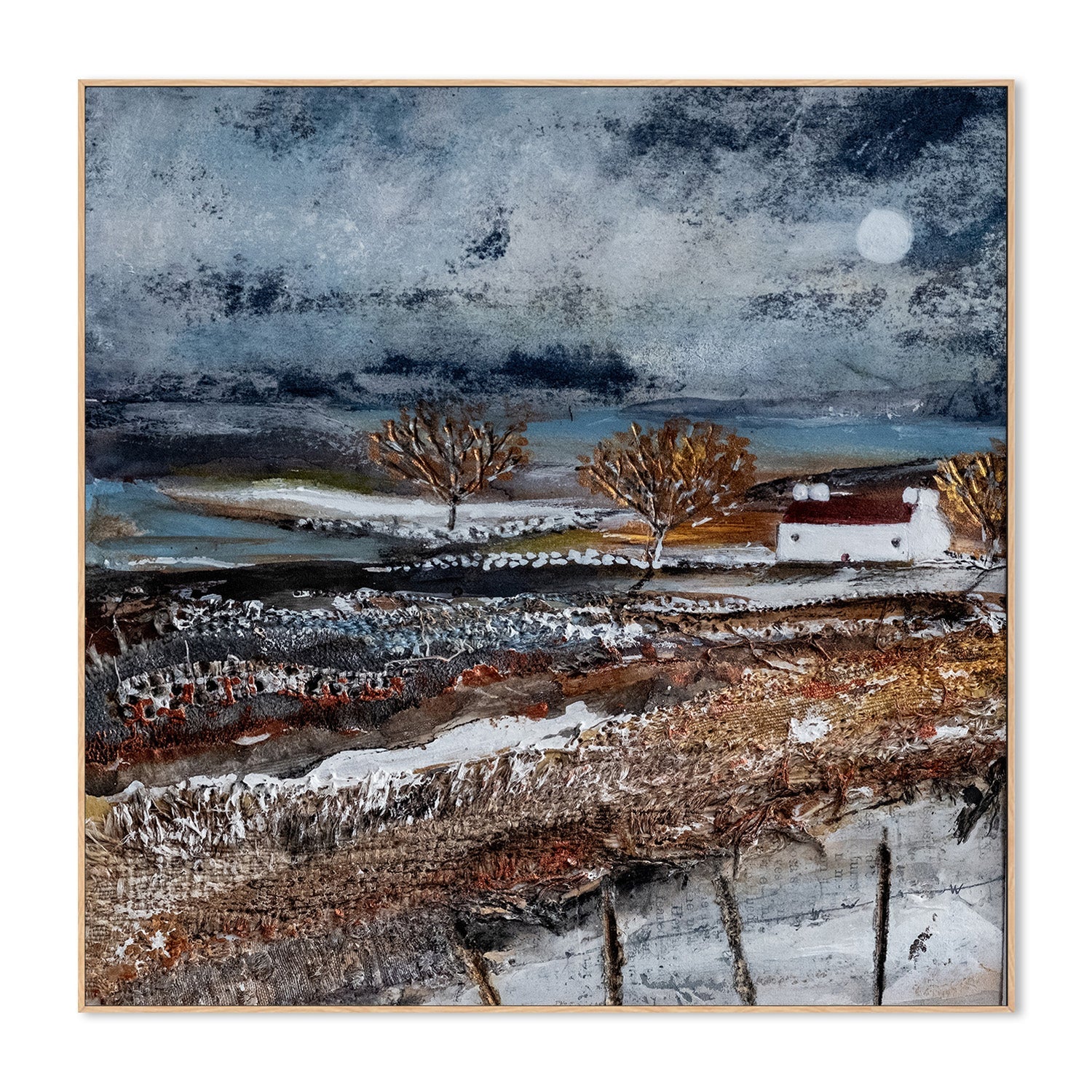 wall-art-print-canvas-poster-framed-A Tarn By Moonlight , By Louise O'Hara-4