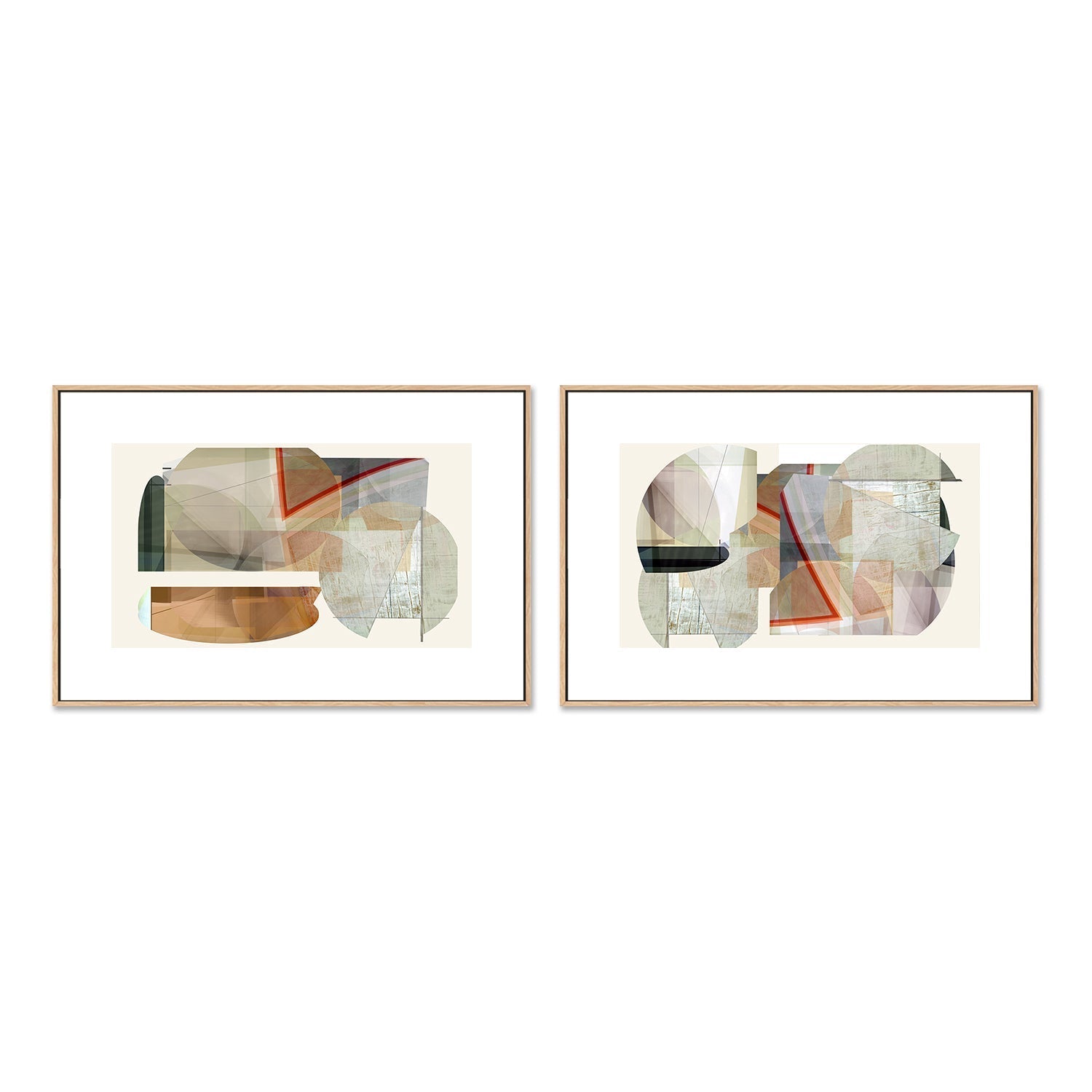 wall-art-print-canvas-poster-framed-A Texture Shapes , Style A & B, Set Of 2 , By Cartissi , By cartissi-5