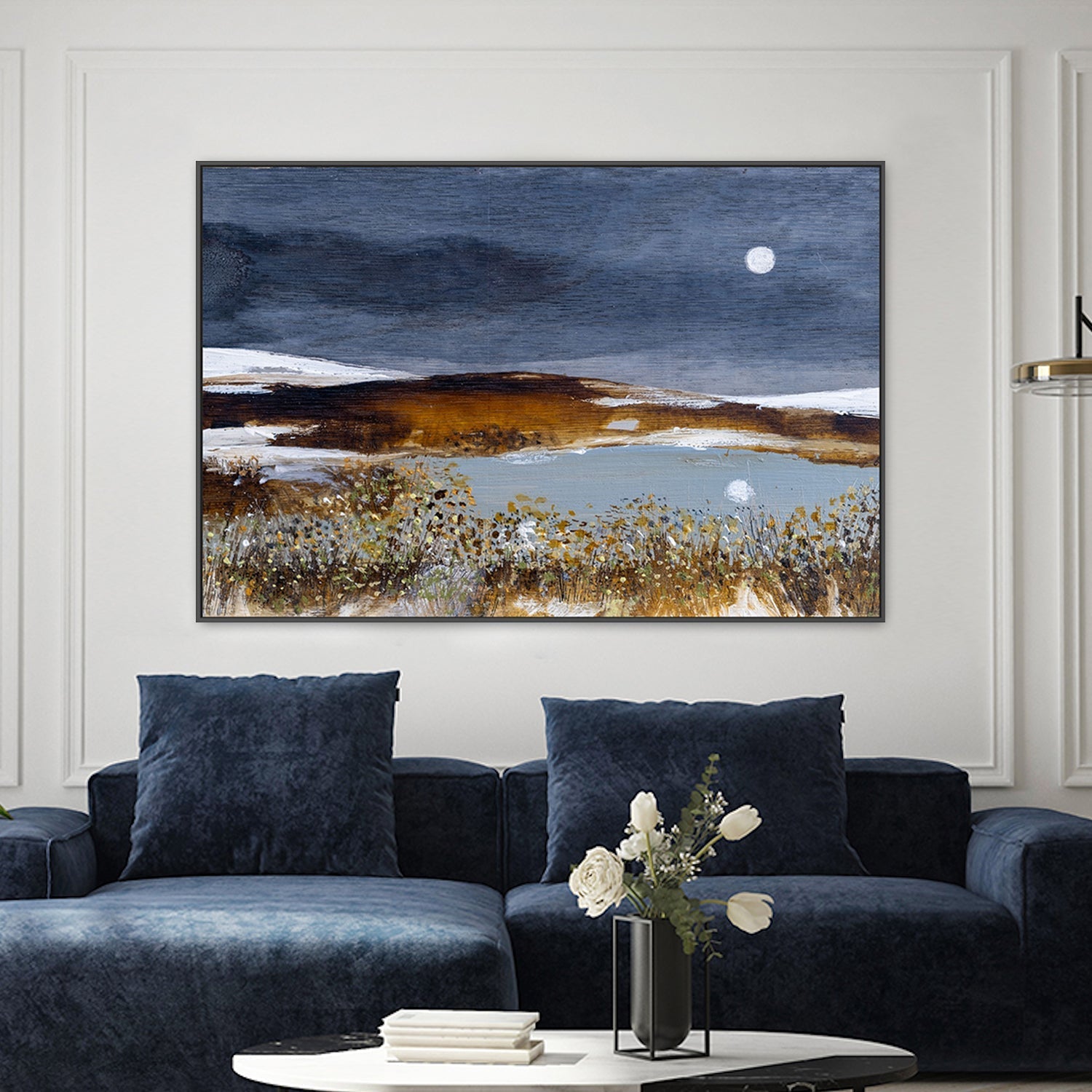 wall-art-print-canvas-poster-framed-A Winters Reflection , By Louise O'Hara-2