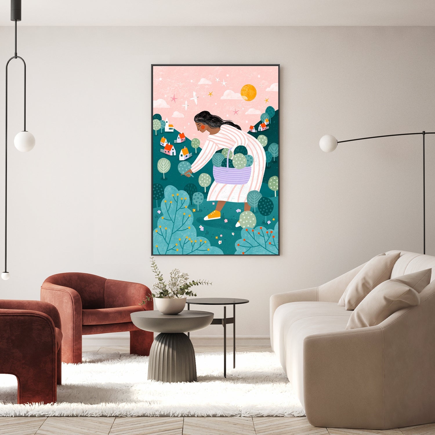 wall-art-print-canvas-poster-framed-A Woman Tree Picking-7