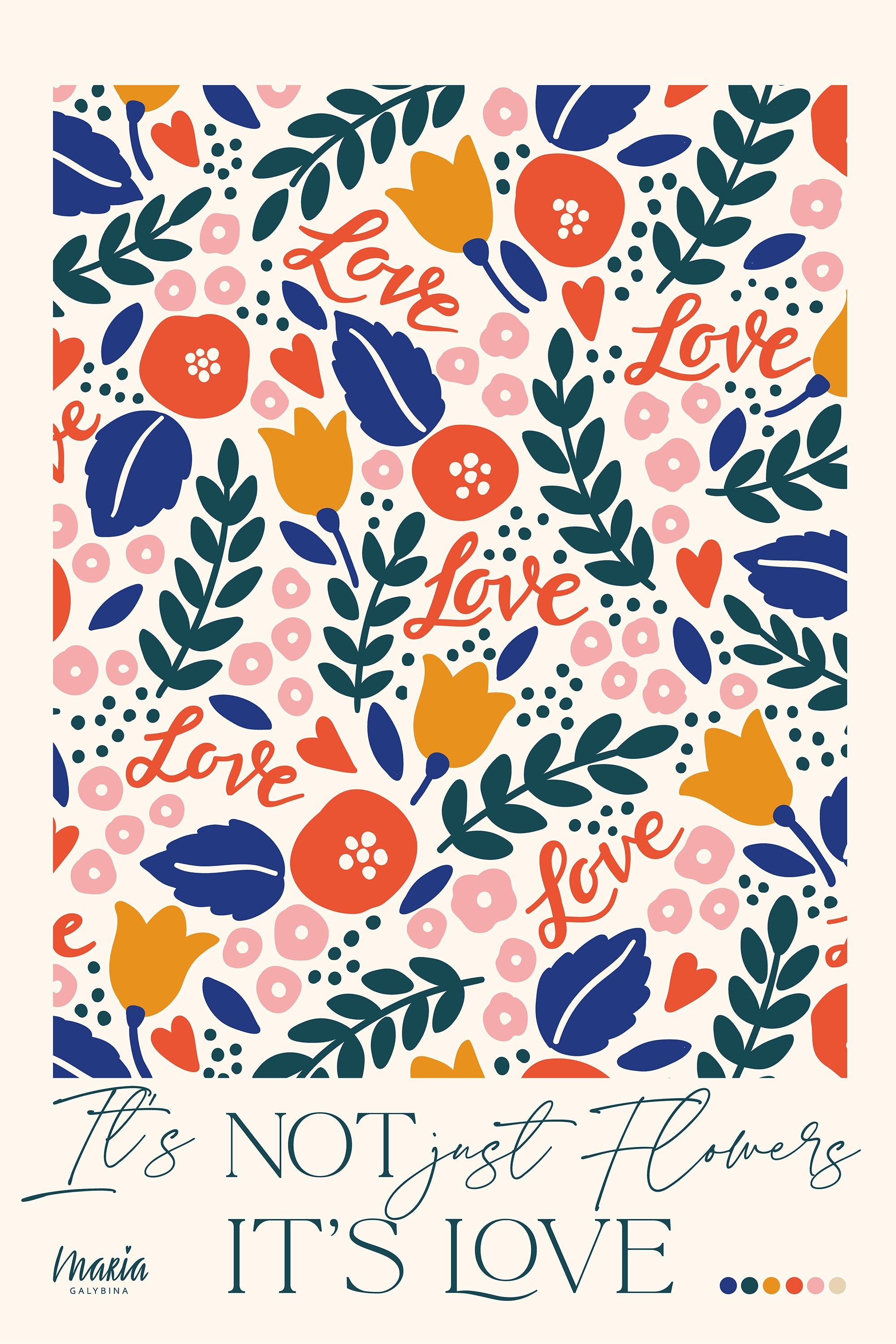 wall-art-print-canvas-poster-framed-About Love Tiny Flowers-1