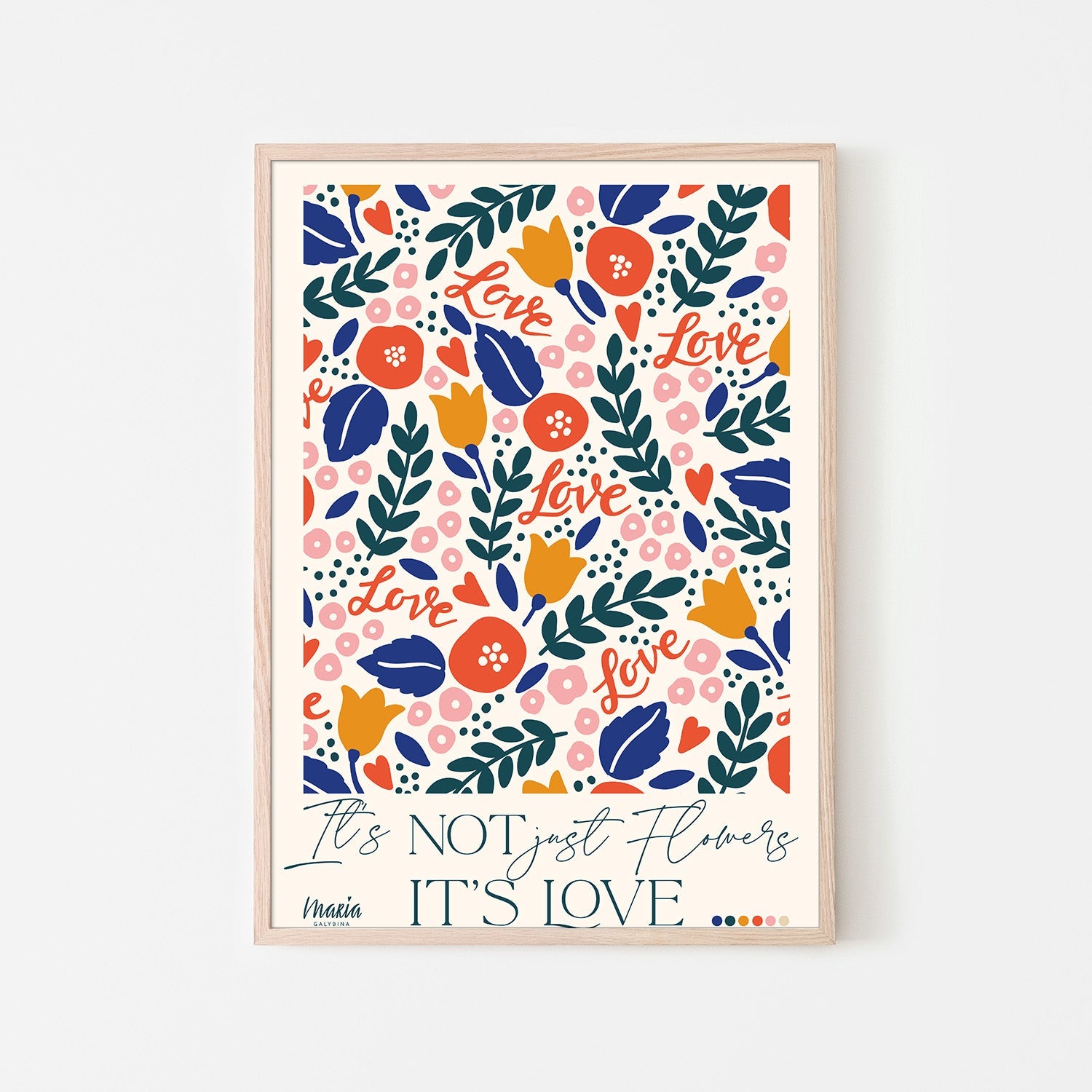 wall-art-print-canvas-poster-framed-About Love Tiny Flowers-6
