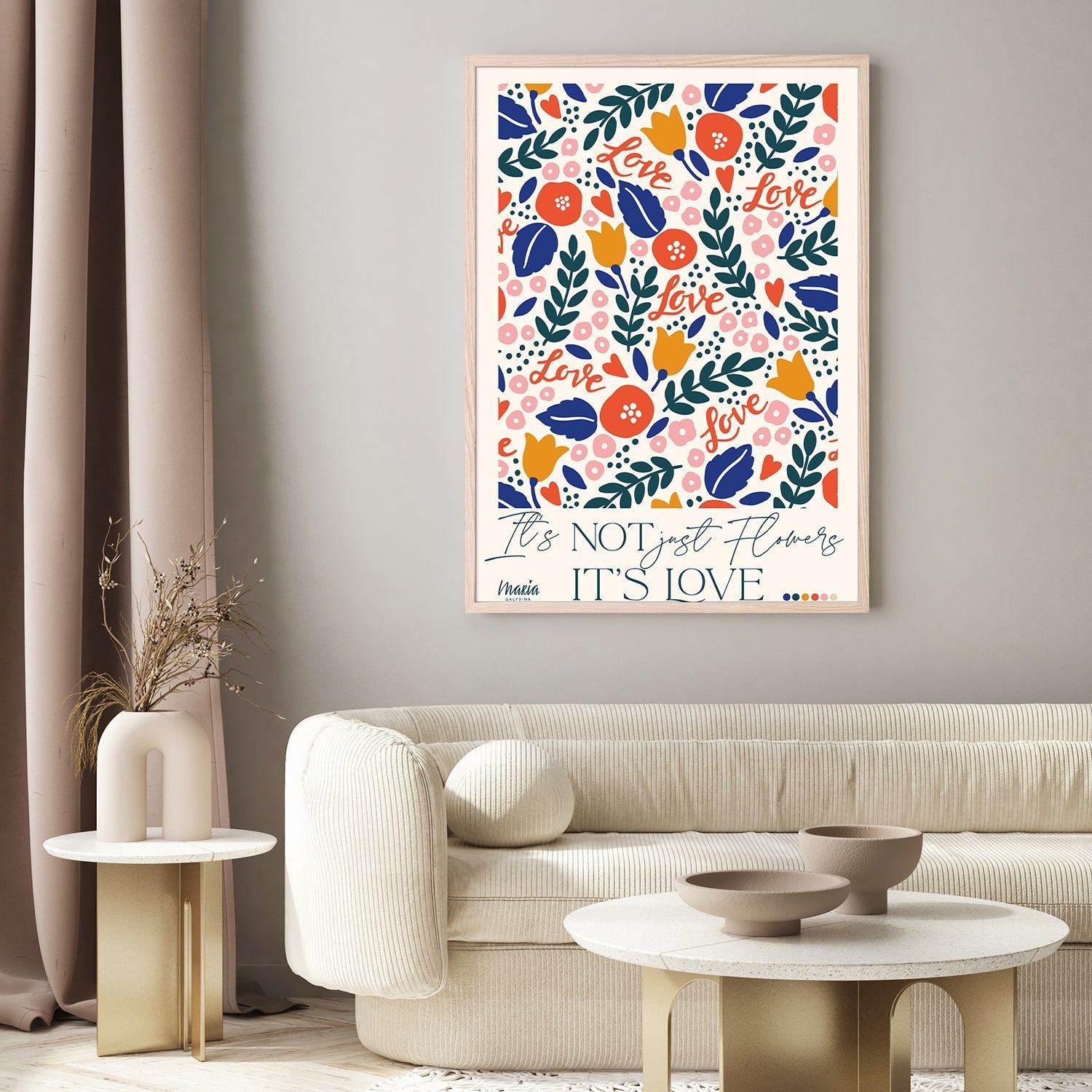 wall-art-print-canvas-poster-framed-About Love Tiny Flowers-9