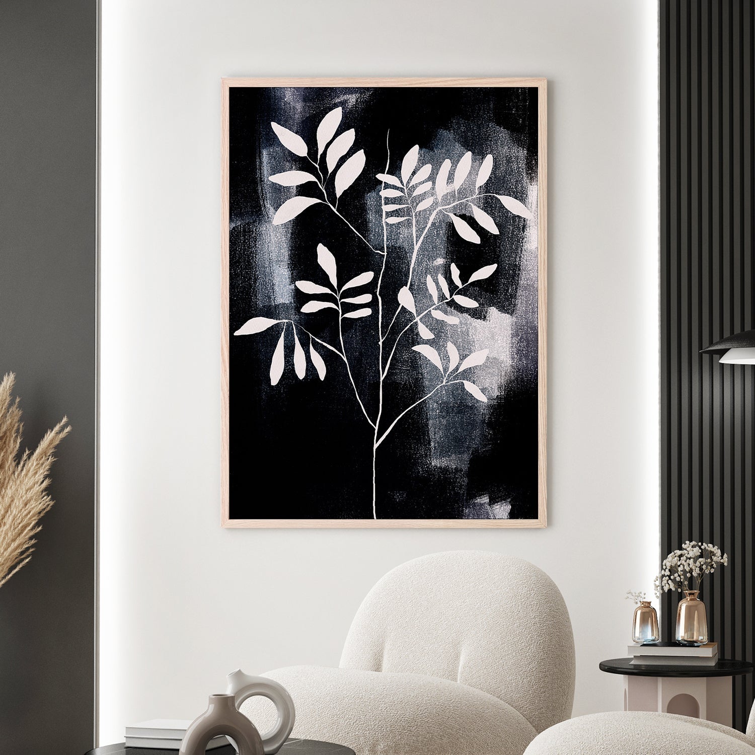 wall-art-print-canvas-poster-framed-Abstact Plant 07-2