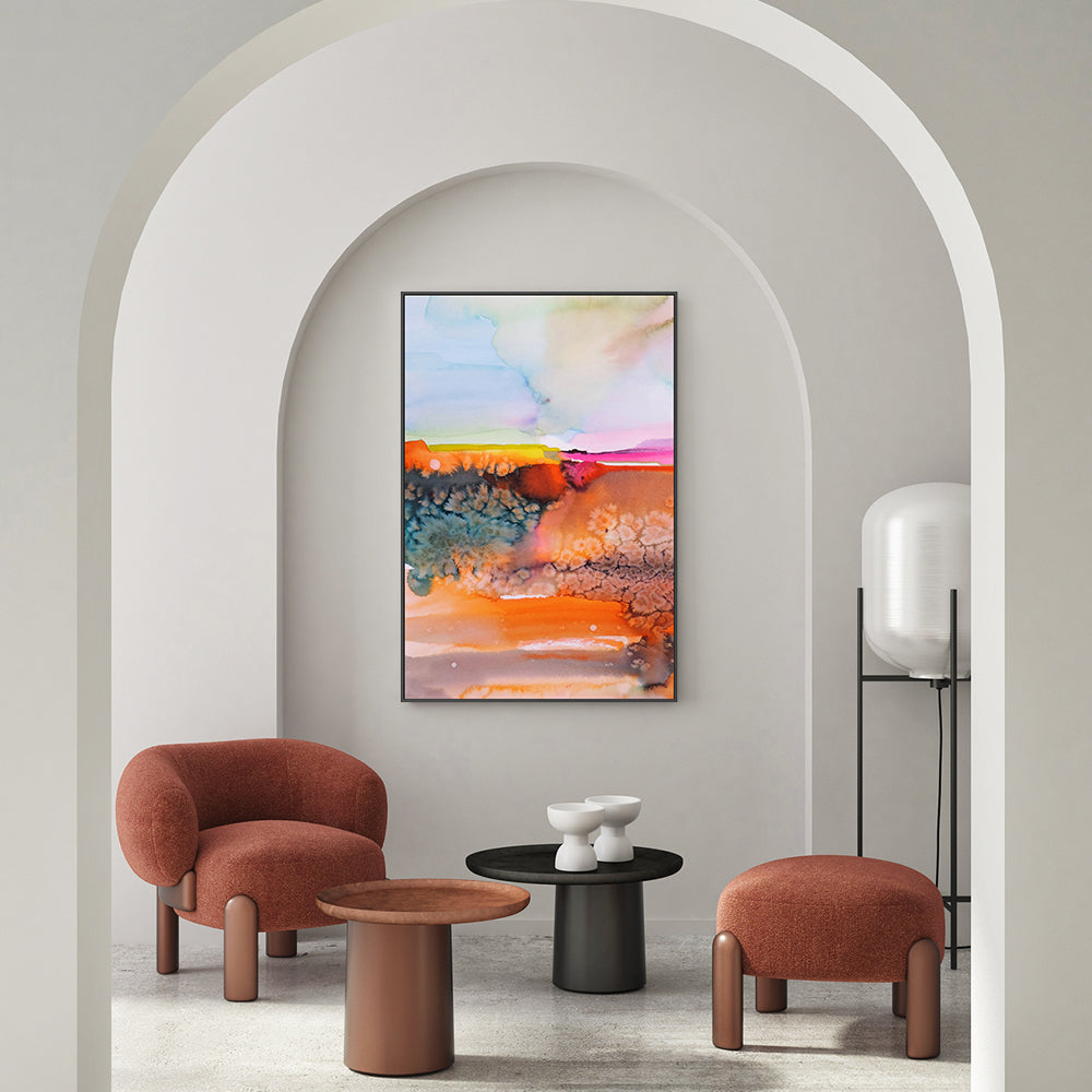 wall-art-print-canvas-poster-framed-Abstract, Burnt Orange-by-Sylvie Demers-Gioia Wall Art