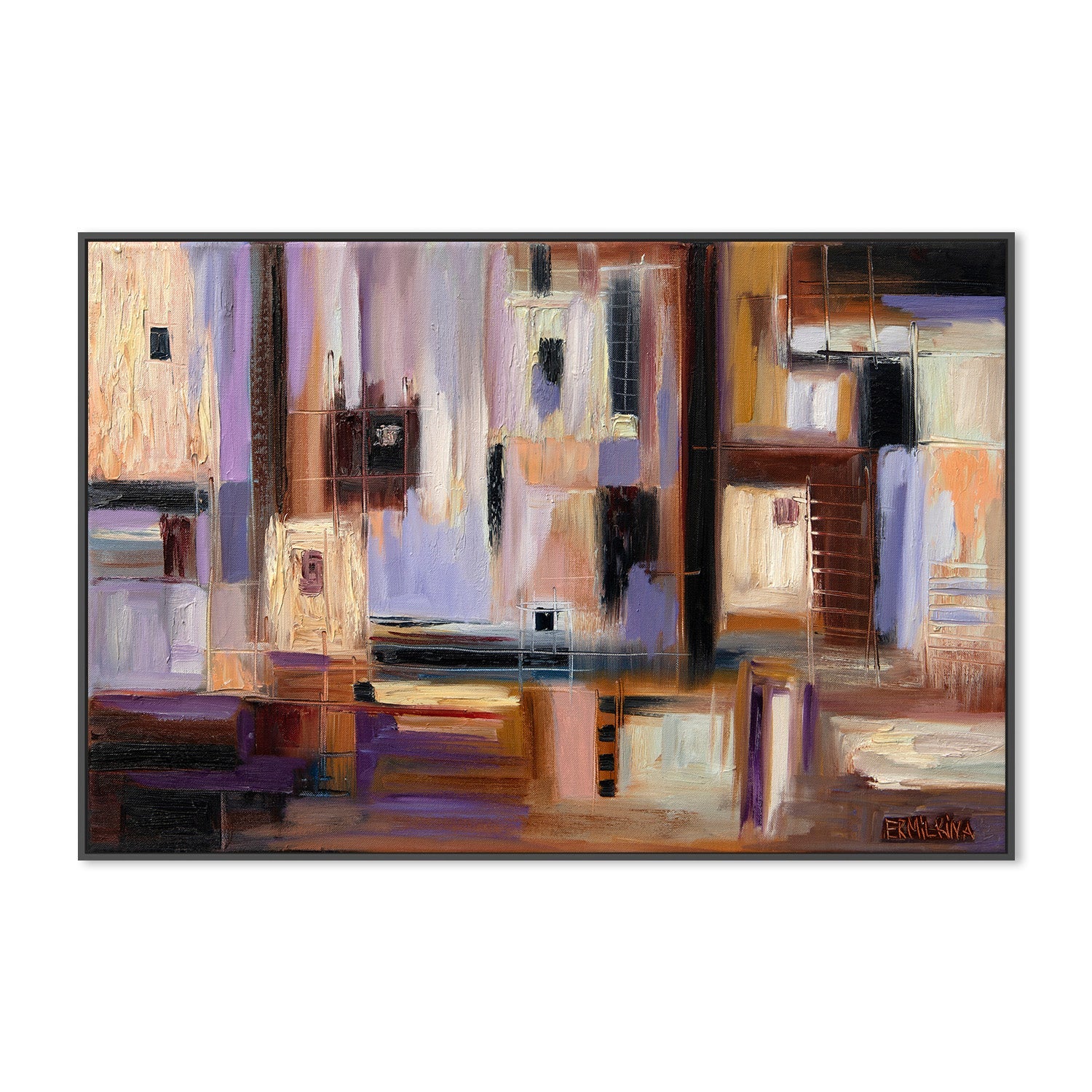 wall-art-print-canvas-poster-framed-Abstract City-3