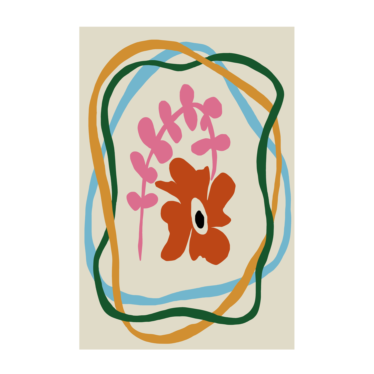 wall-art-print-canvas-poster-framed-Abstract Color Flow , By Miho Art Studio-1