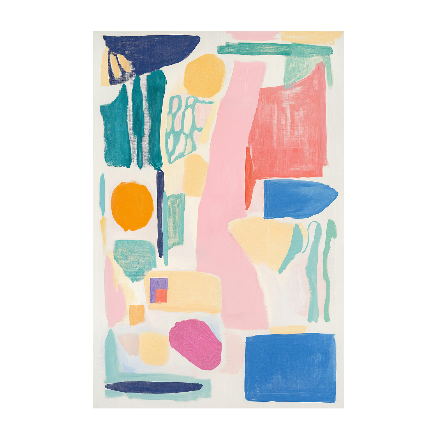 wall-art-print-canvas-poster-framed-Abstract Colorful Geometry , By Melloi Art Prints-1