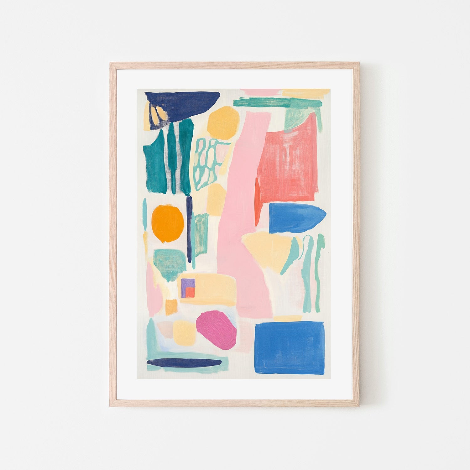 wall-art-print-canvas-poster-framed-Abstract Colorful Geometry , By Melloi Art Prints-6