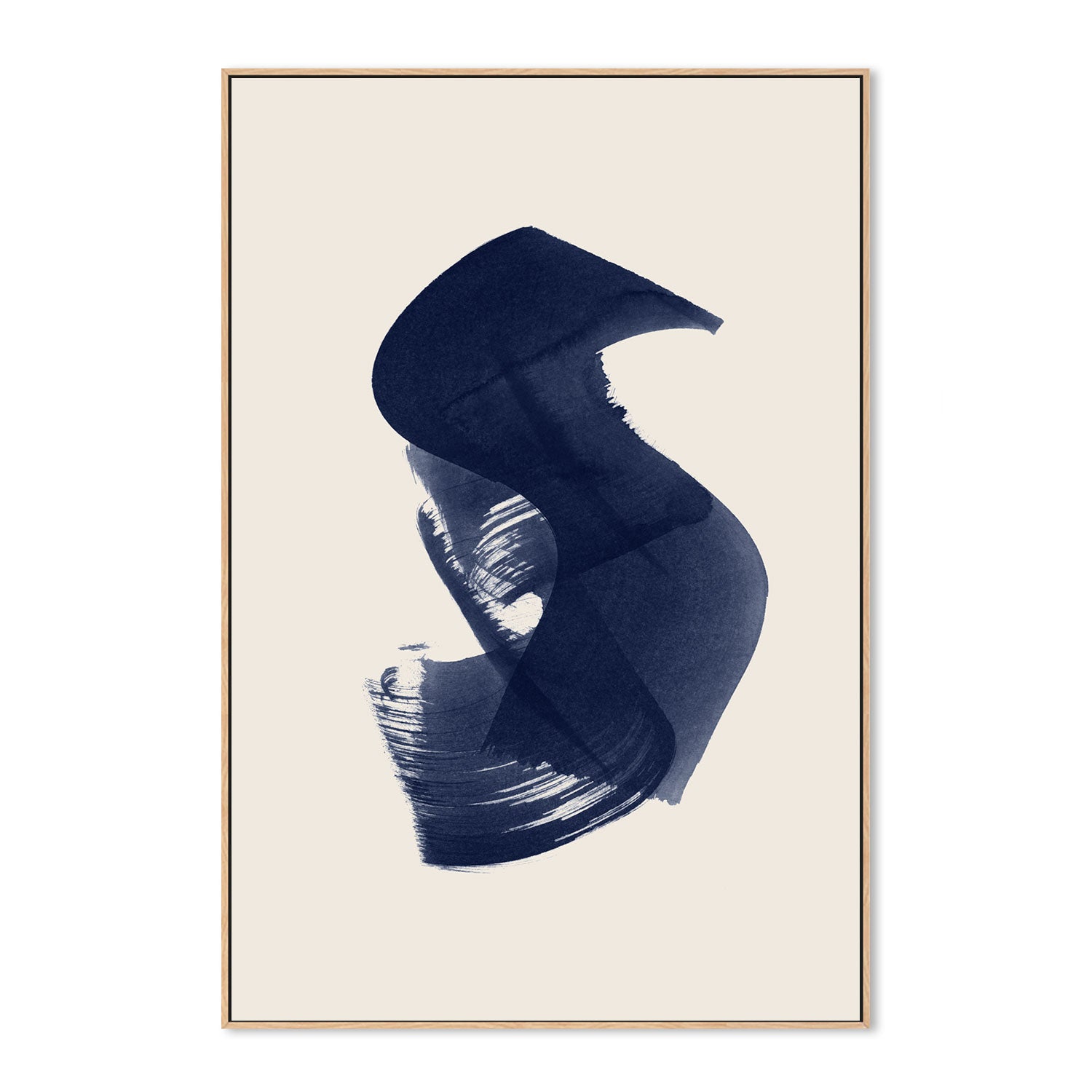 wall-art-print-canvas-poster-framed-Abstract, Dark Navy Swish-by-Danushka Abeygoda-Gioia Wall Art