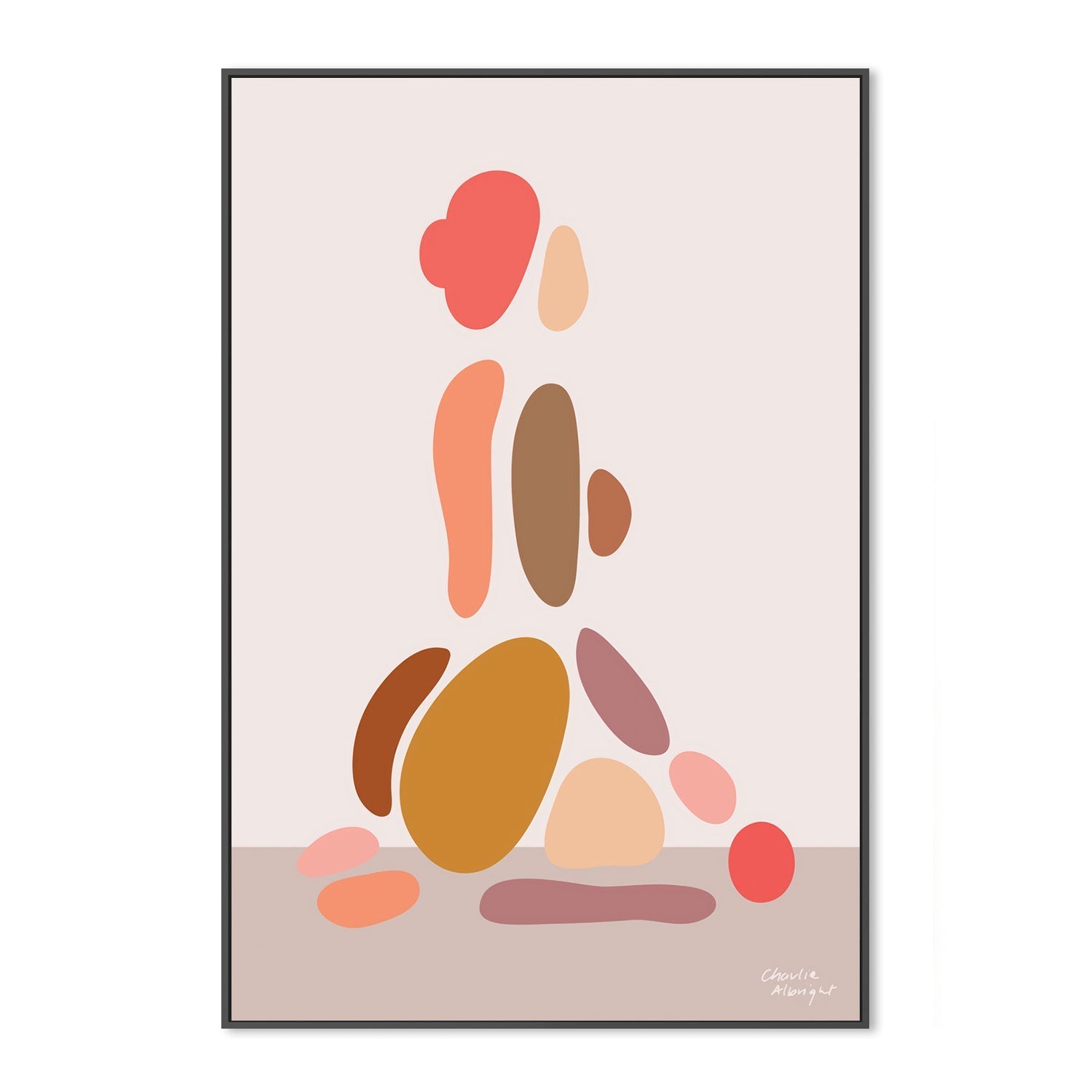 wall-art-print-canvas-poster-framed-Abstract Female Figure, Style E , By Moments By Charlie-GIOIA-WALL-ART