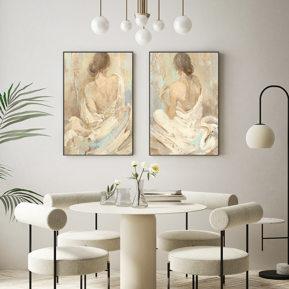 wall-art-print-canvas-poster-framed-Abstract Figure, Style A & B, Set Of 2 , By Albena Hristova-GIOIA-WALL-ART