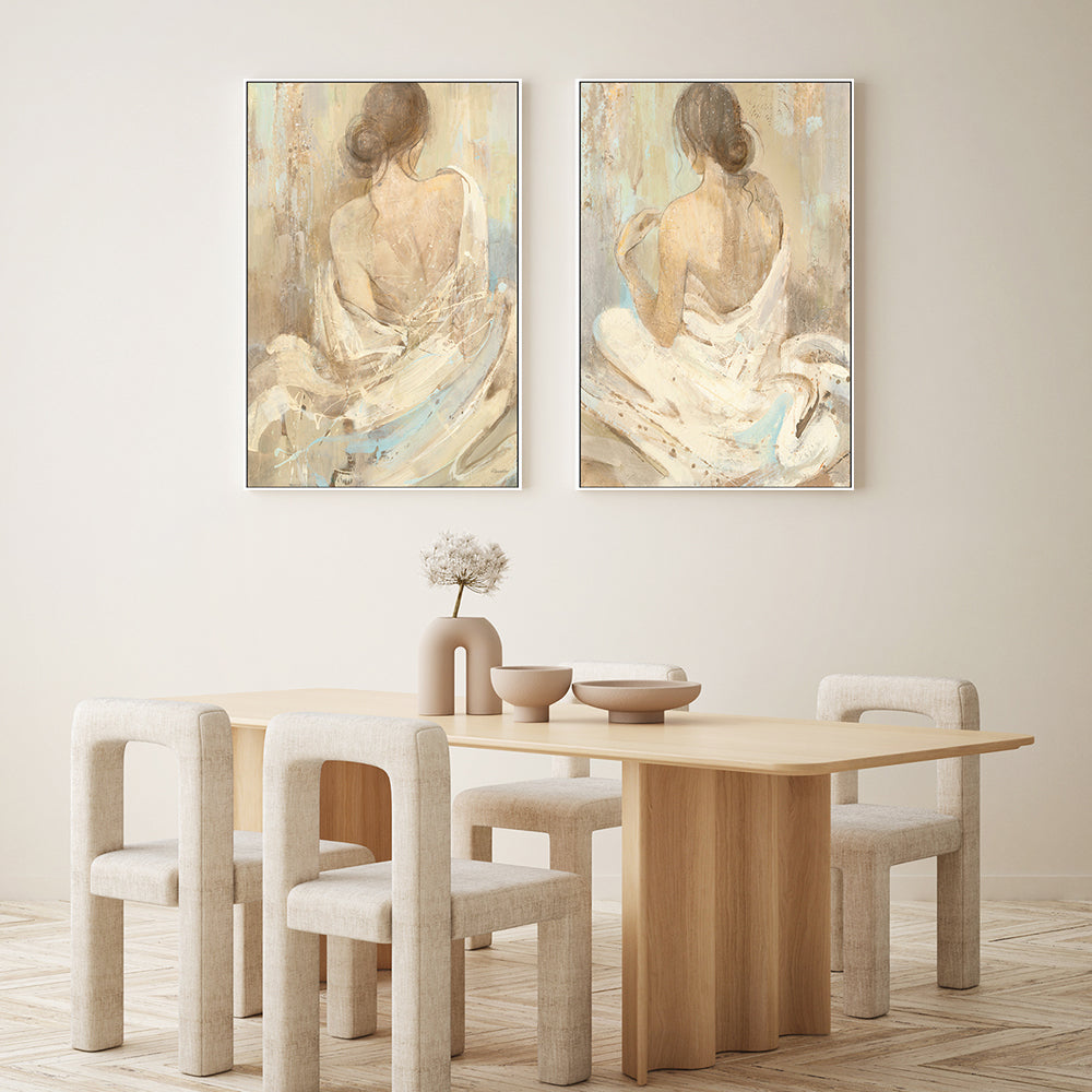 wall-art-print-canvas-poster-framed-Abstract Figure, Style A & B, Set Of 2 , By Albena Hristova-GIOIA-WALL-ART
