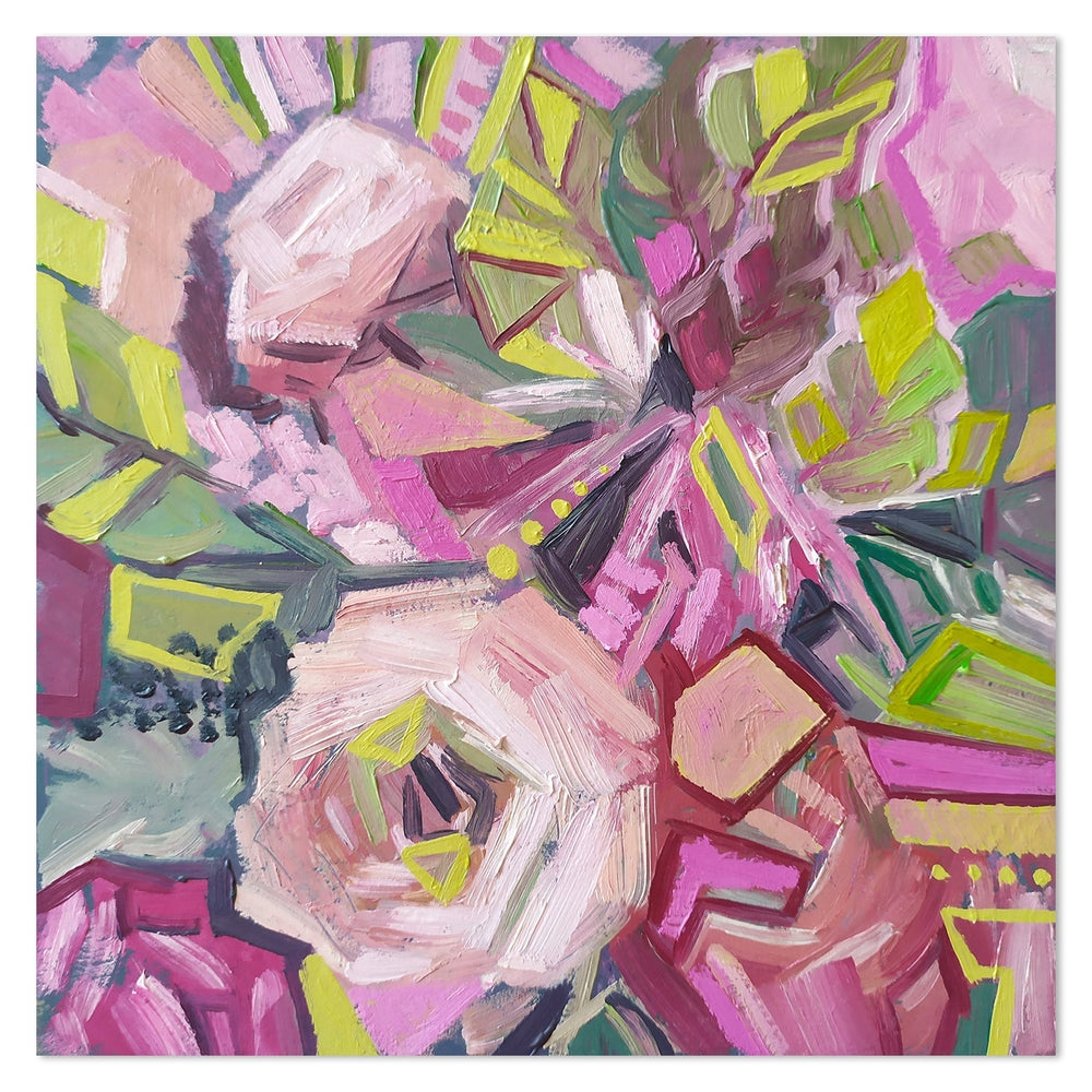 wall-art-print-canvas-poster-framed-Abstract Flowers-by-Ekaterina Prisich-Gioia Wall Art